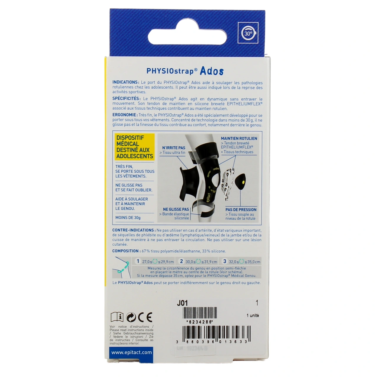 Epitact PHYSIOstrap Genouillère Ados - Vue 3