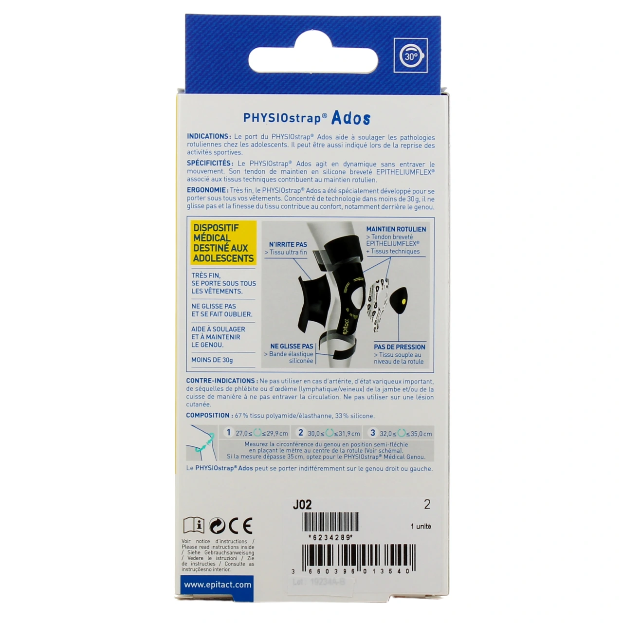 Epitact PHYSIOstrap Genouillère Ados - Vue 6
