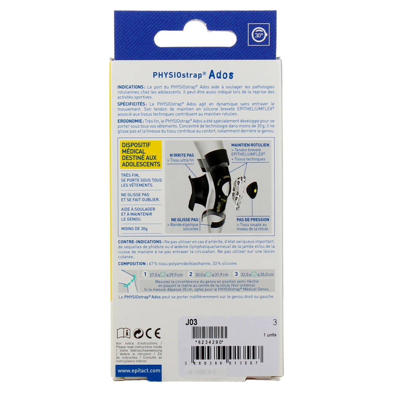 Epitact PHYSIOstrap Genouillère Ados - Vue 9