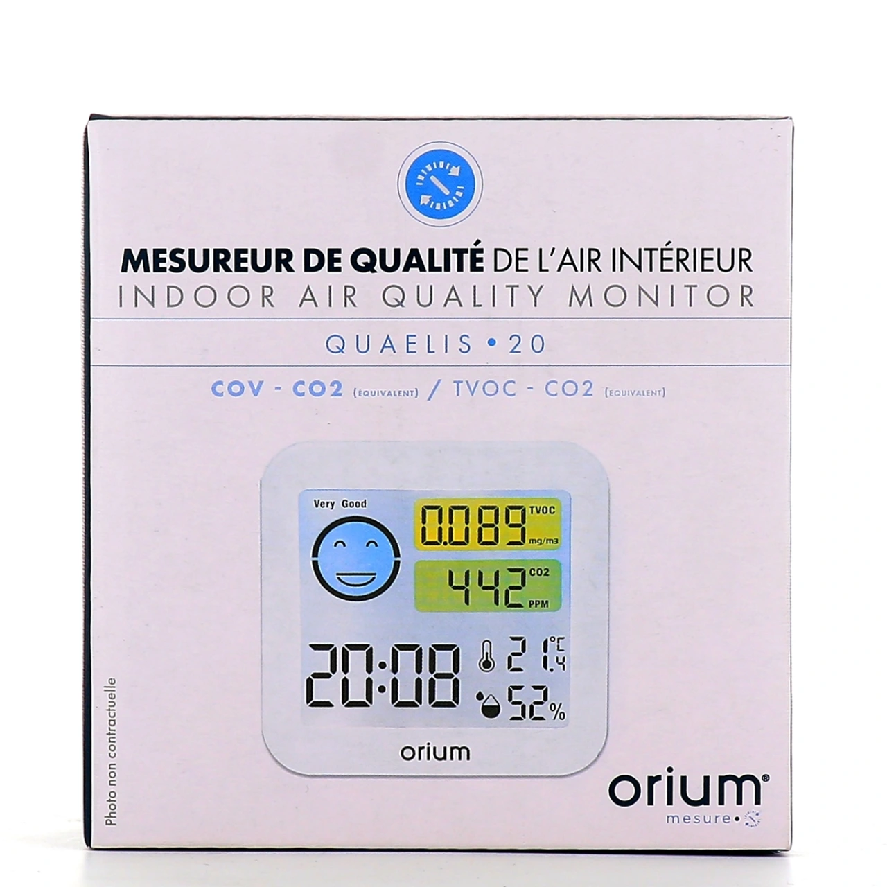 Mesureur de Qualité de l'Air Intérieur Quaelis 20 - Orium