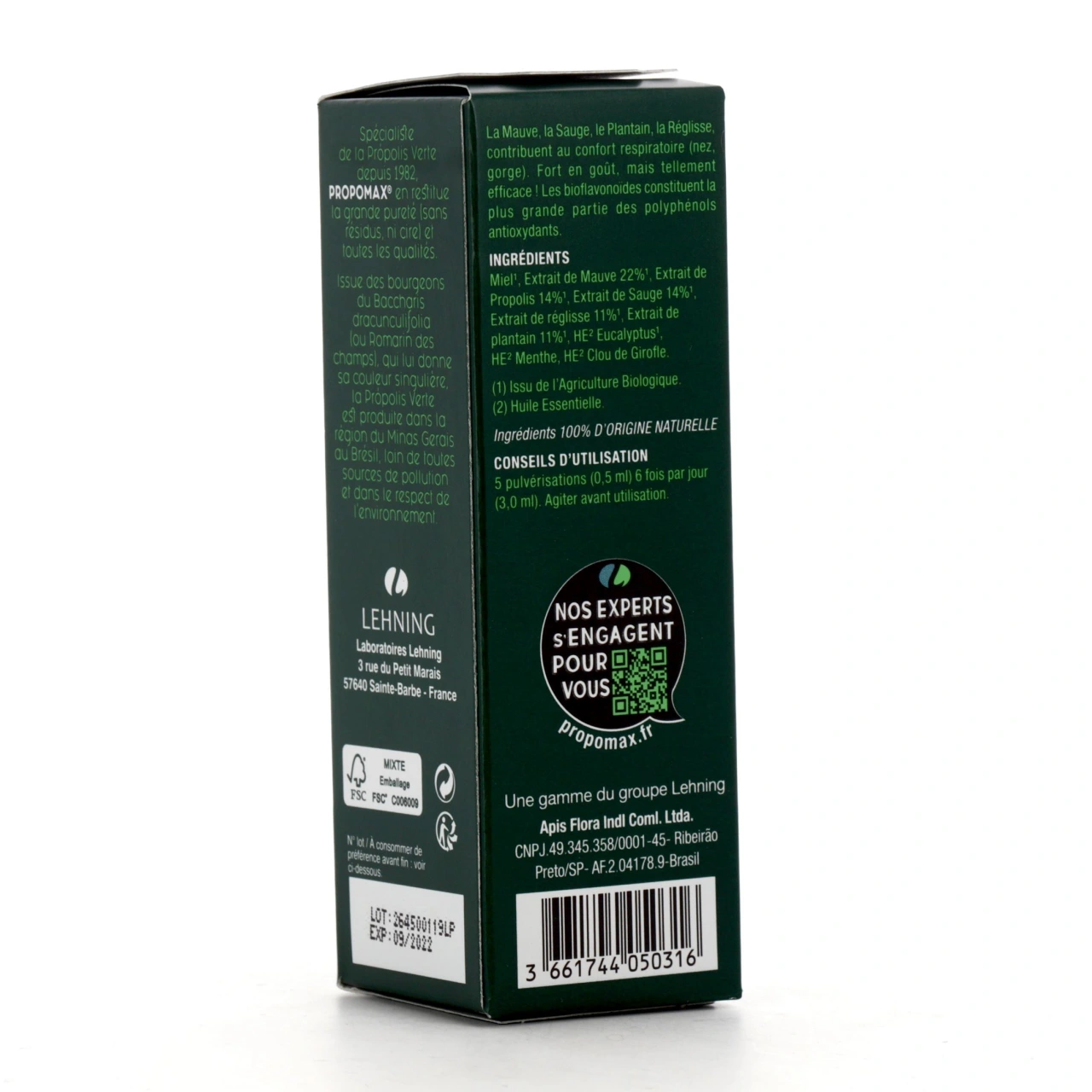 Lehning Propomax Spray Gorge Fort Propolis Bio - Vue 6
