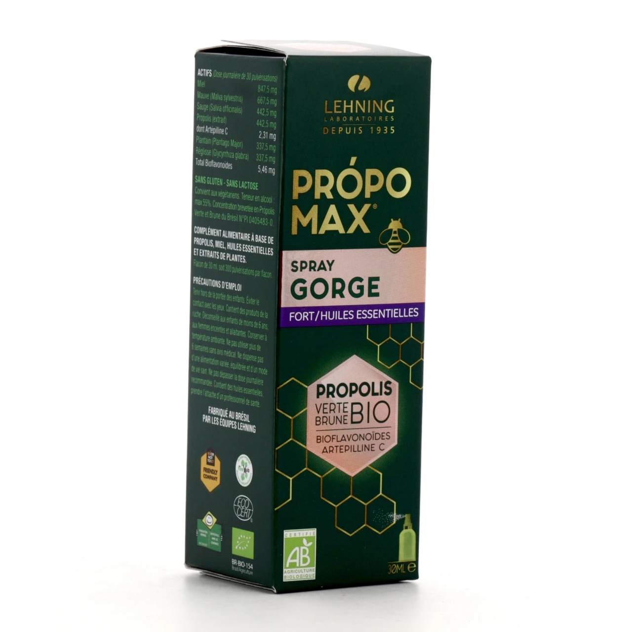 Lehning Propomax Spray Gorge Fort Propolis Bio - Vue 5