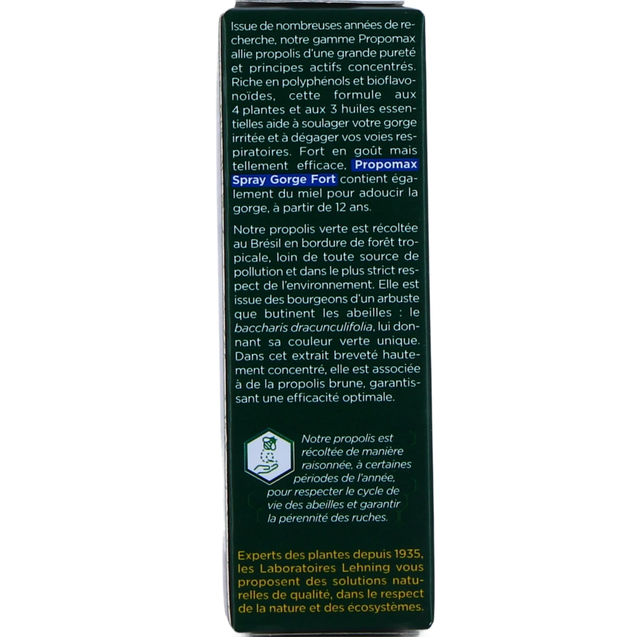 Lehning Propomax Spray Gorge Fort Propolis Bio - Vue 2