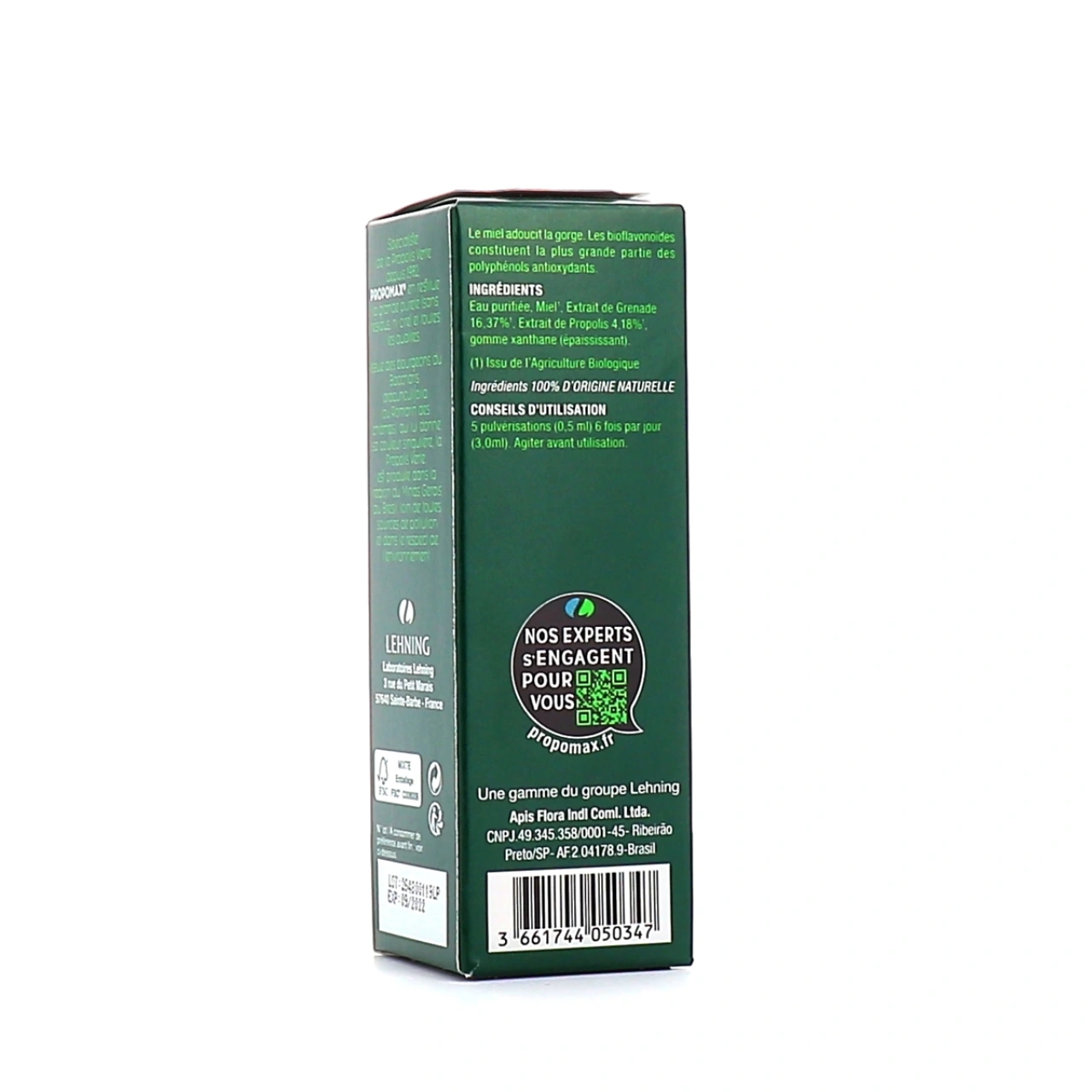 Lehning Propomax Spray Gorge Doux Grenade Propolis Bio - Vue 2