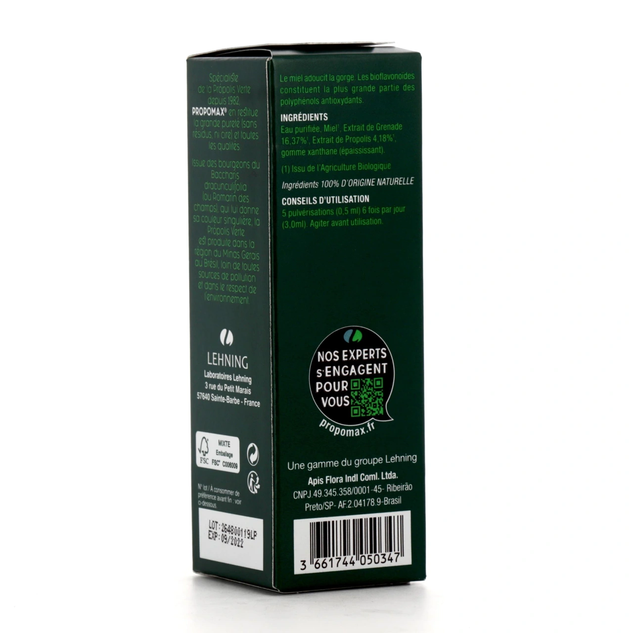 Lehning Propomax Spray Gorge Doux Grenade Propolis Bio - Vue 4