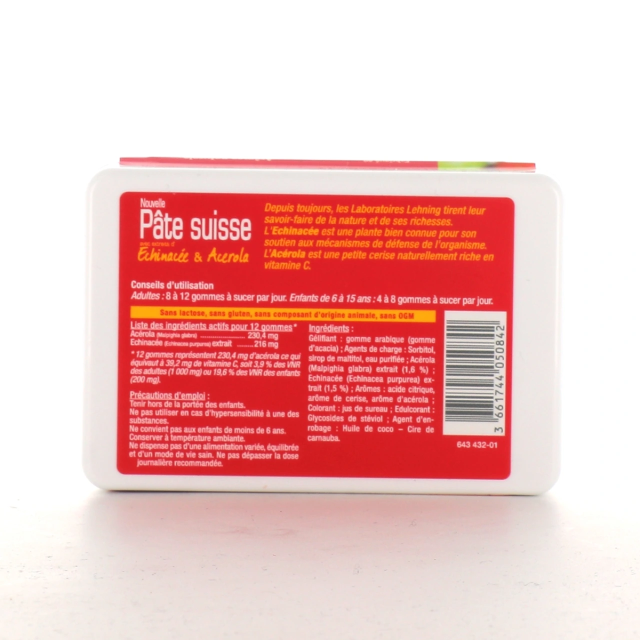 Lehning Pâte Suisse Echinacée et Acerola - Vue 4