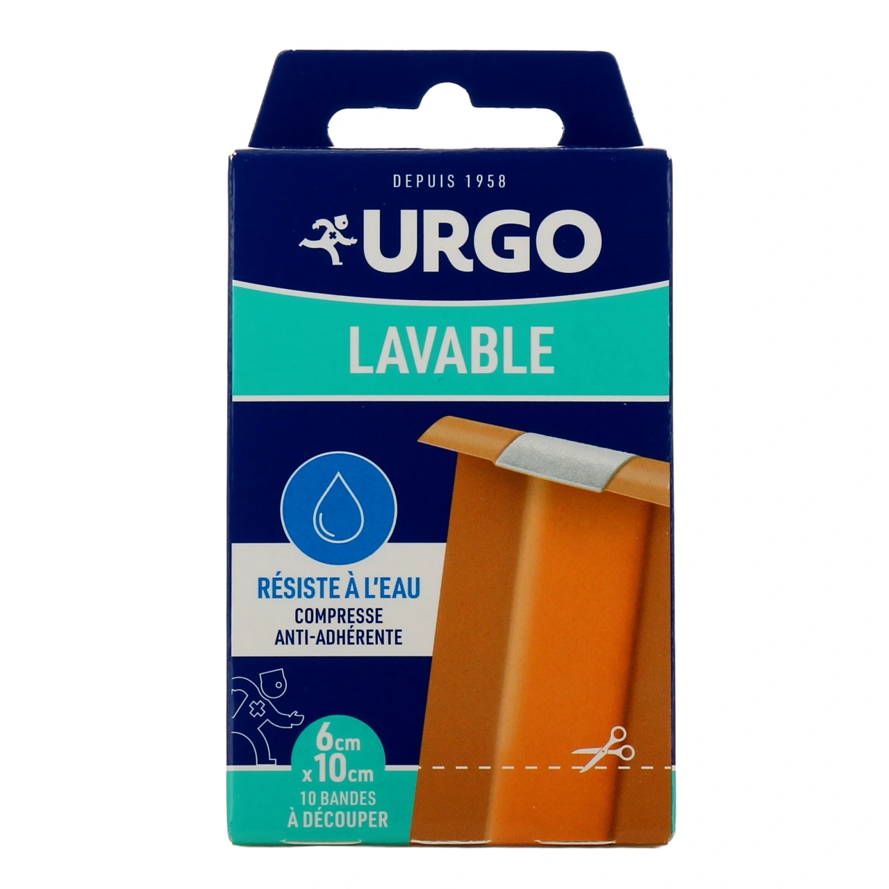 Urgo Lavable Bande Résistante à L'eau 10 Bandes 10 cm x 6 cm - Vue 2