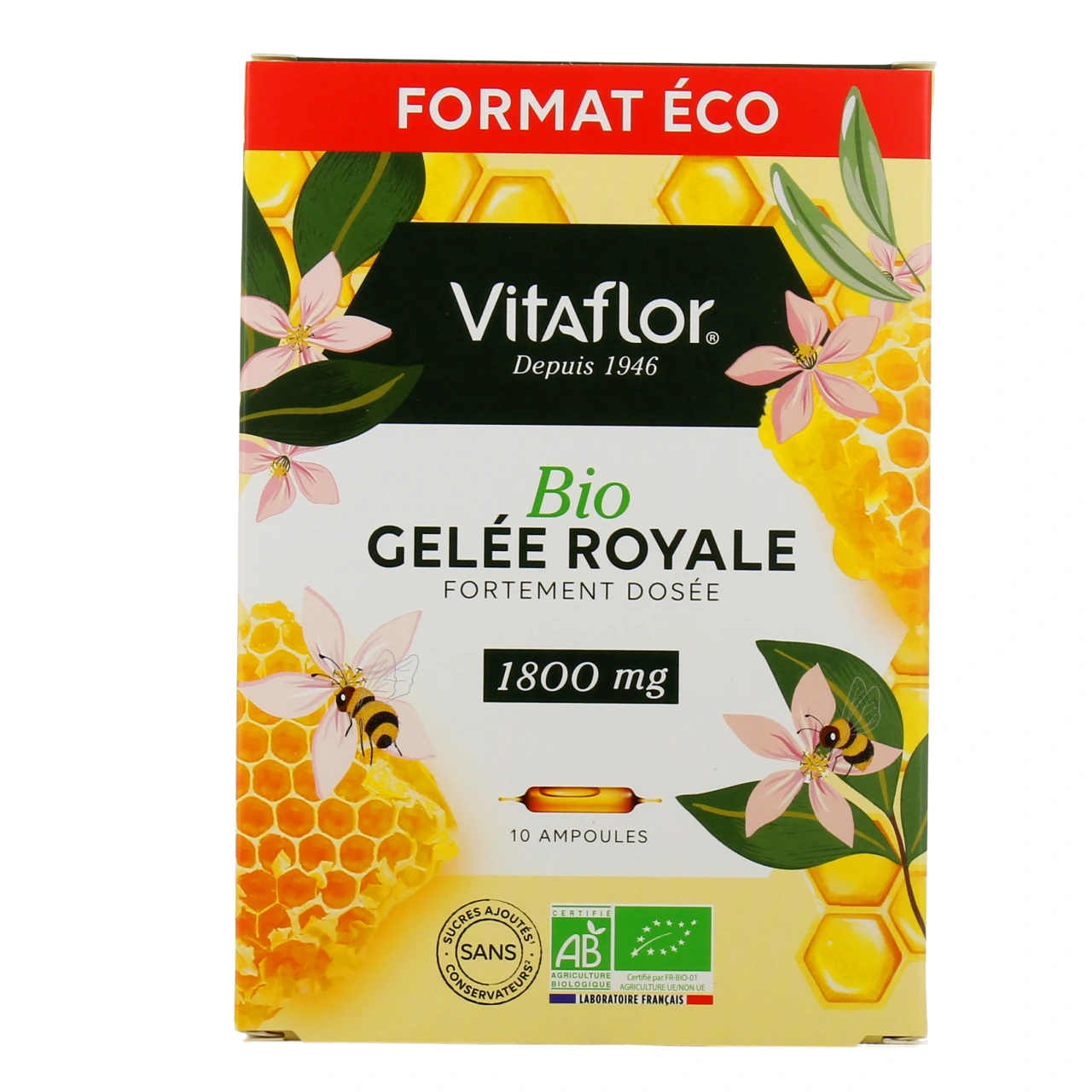 Vitaflor Bio Gelée Royale Fortement Dosée 1800 mg - Vue 2