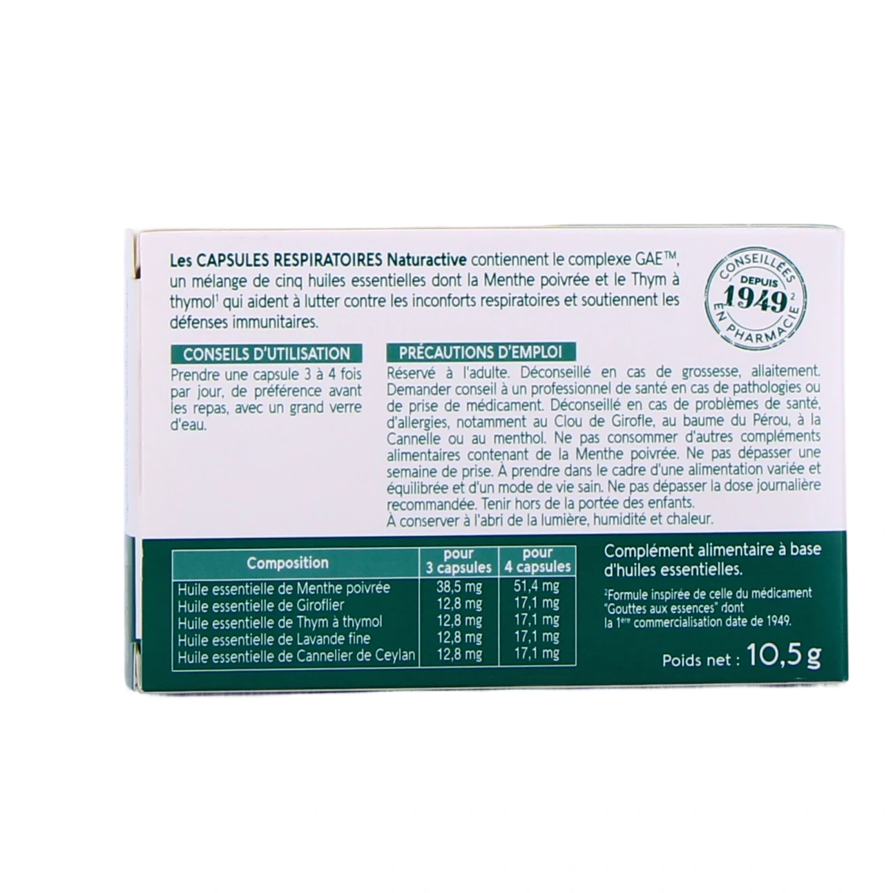 Naturactive Capsules Respiratoires GAE Bio - Vue 3