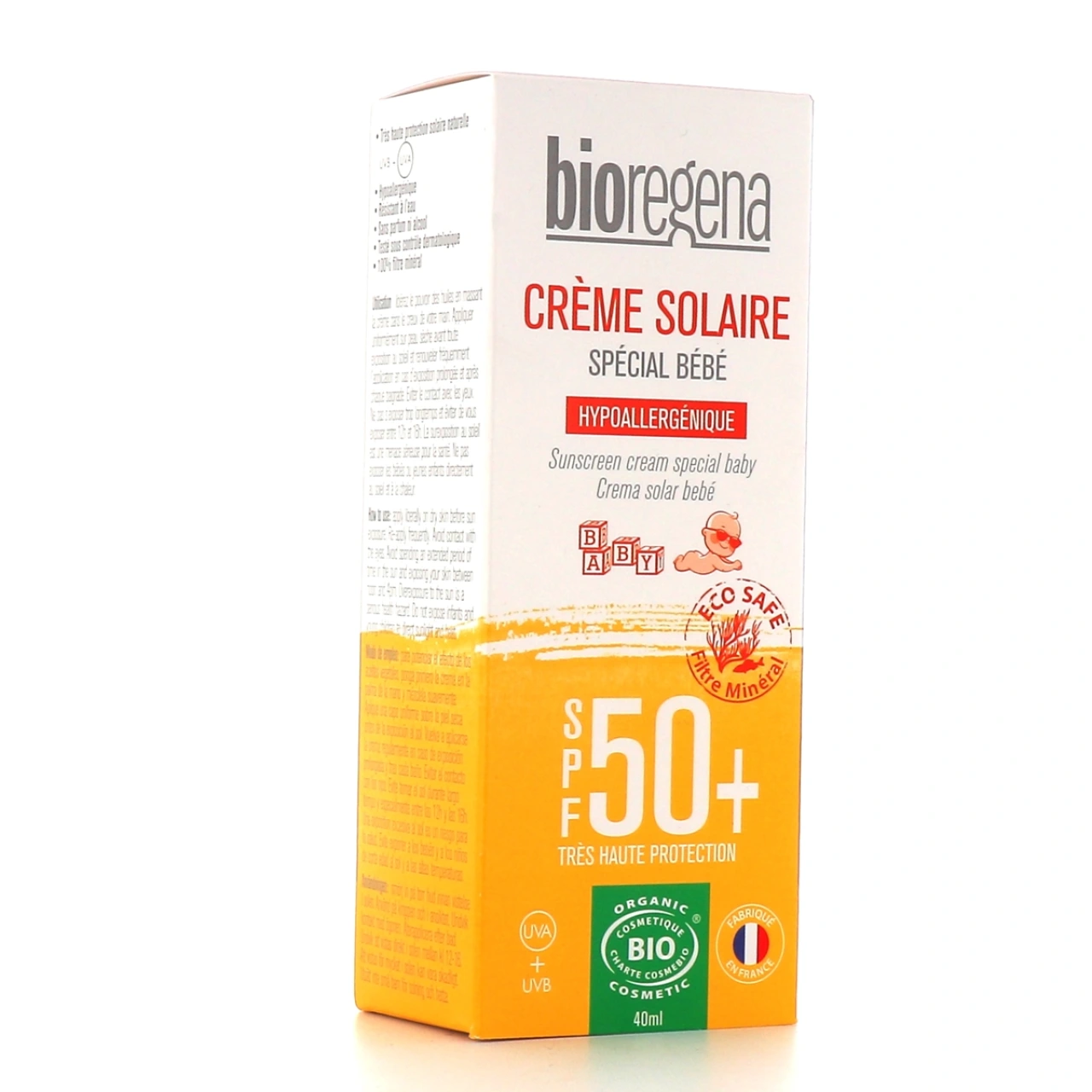 Bioregena Crème Solaire Bio Bébé SPF 50+ - Vue 3