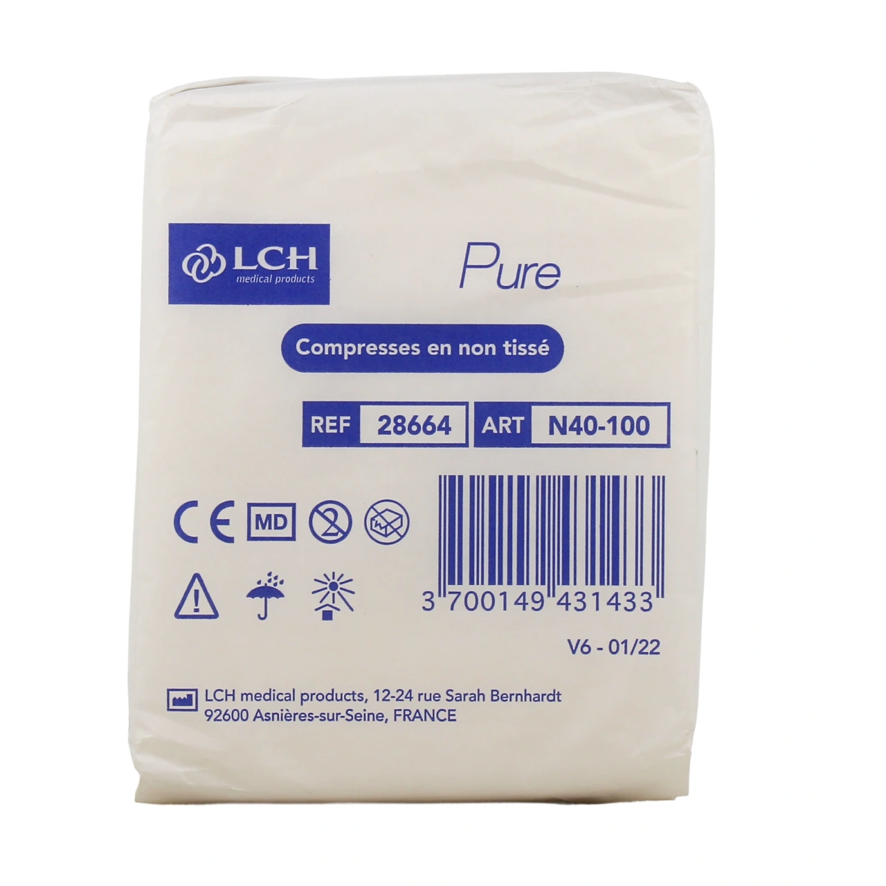 LCH Pure Compresses en Non Tissé Non Stériles - Vue 3