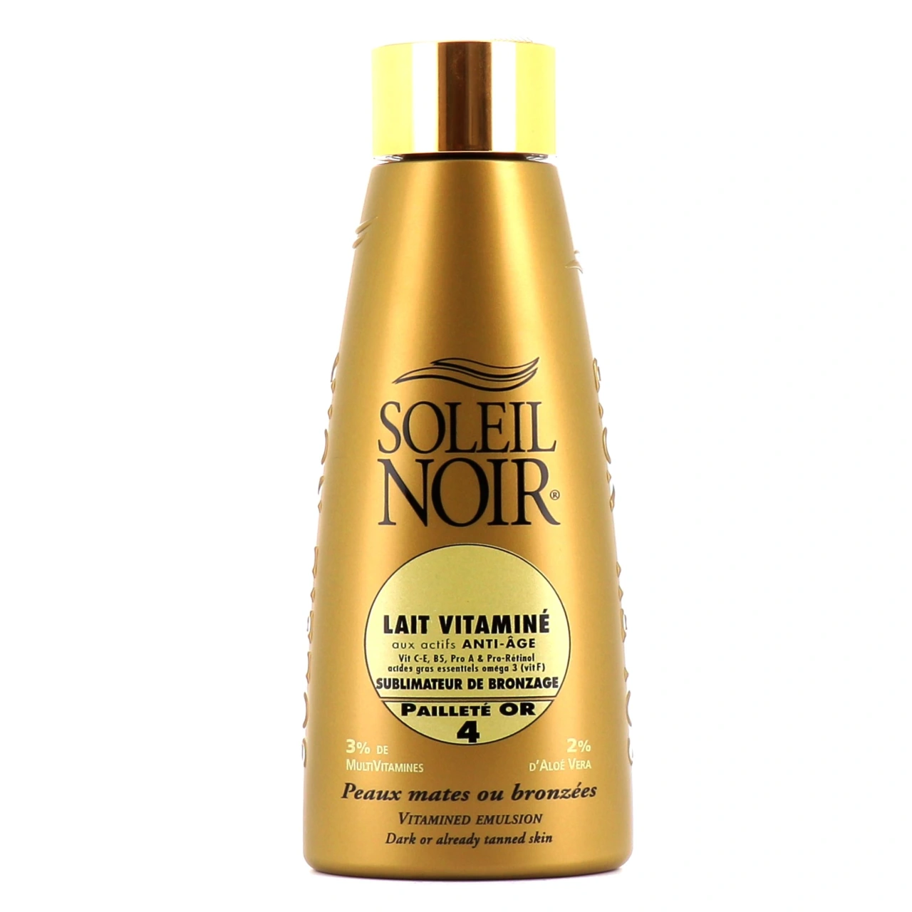 Soleil Noir Lait Vitaminé Pailleté Or Sublimateur de Bronzage - Vue 3