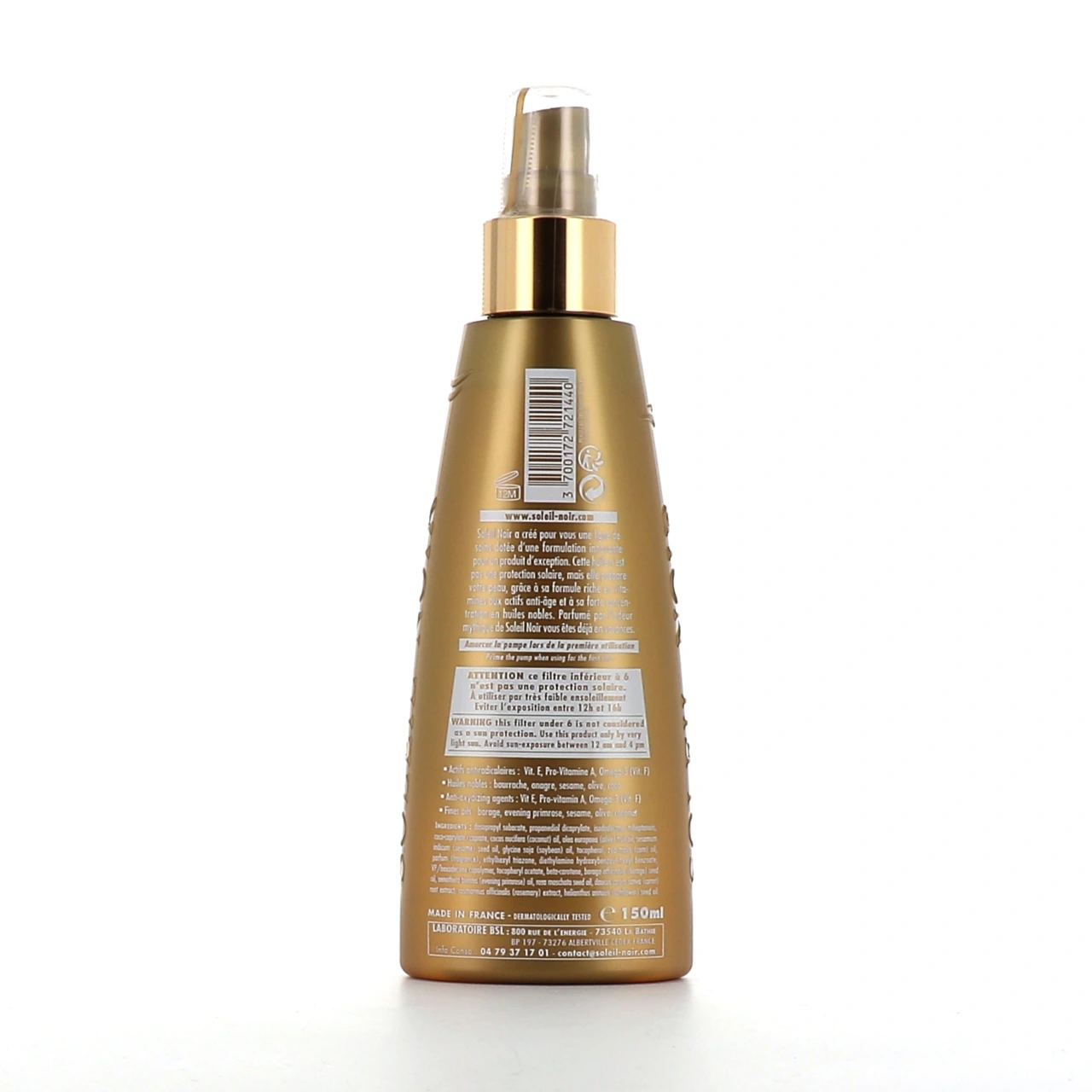 Soleil Noir Spray Huile Sèche Vitaminée Bronzage Intense - Vue 2