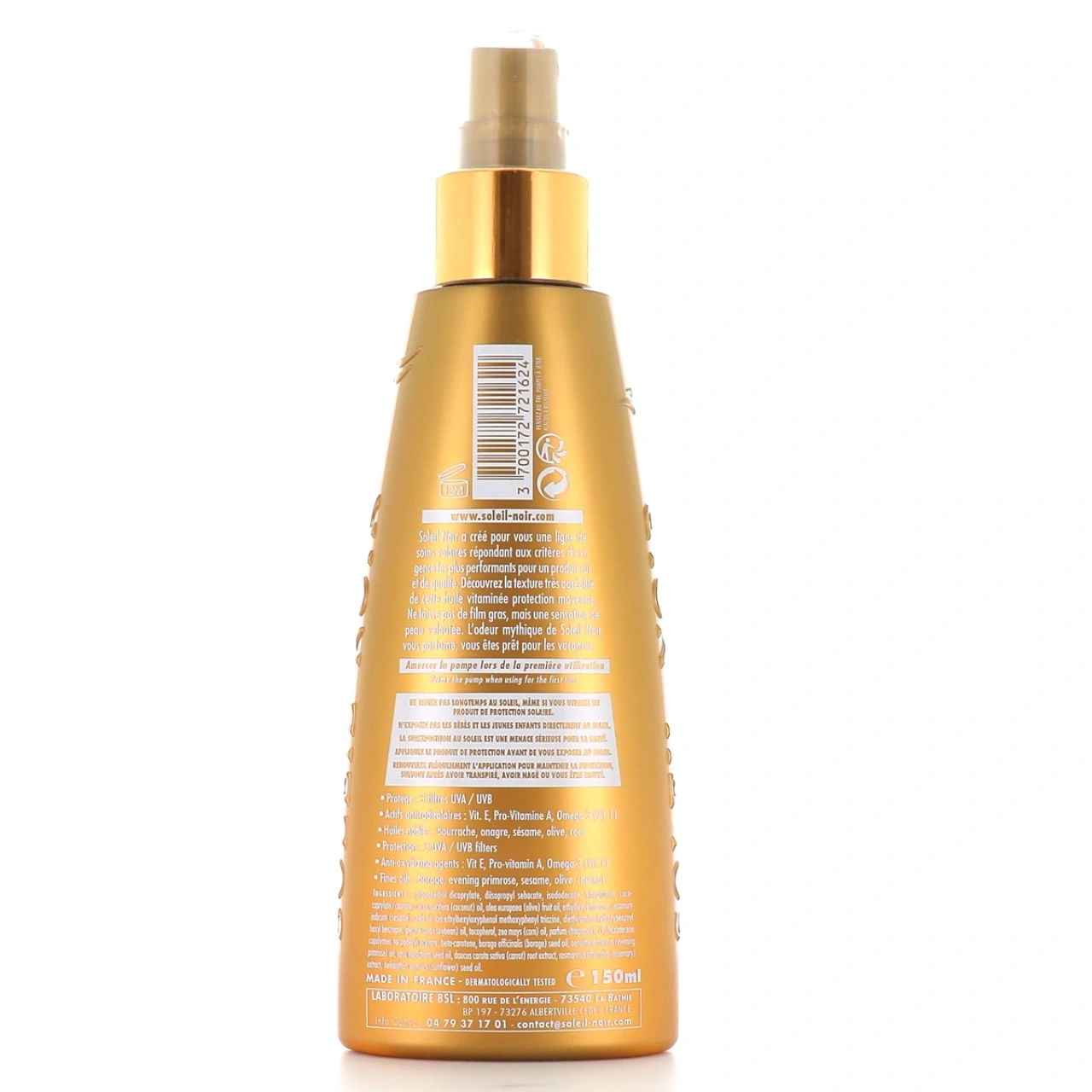 Soleil Noir Spray Huile Sèche Vitaminée SPF 15 - Vue 2