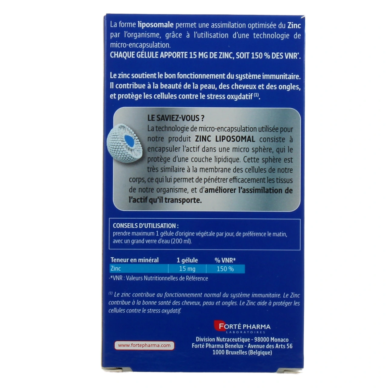 Forté Pharma Zinc Liposomal - Vue 3