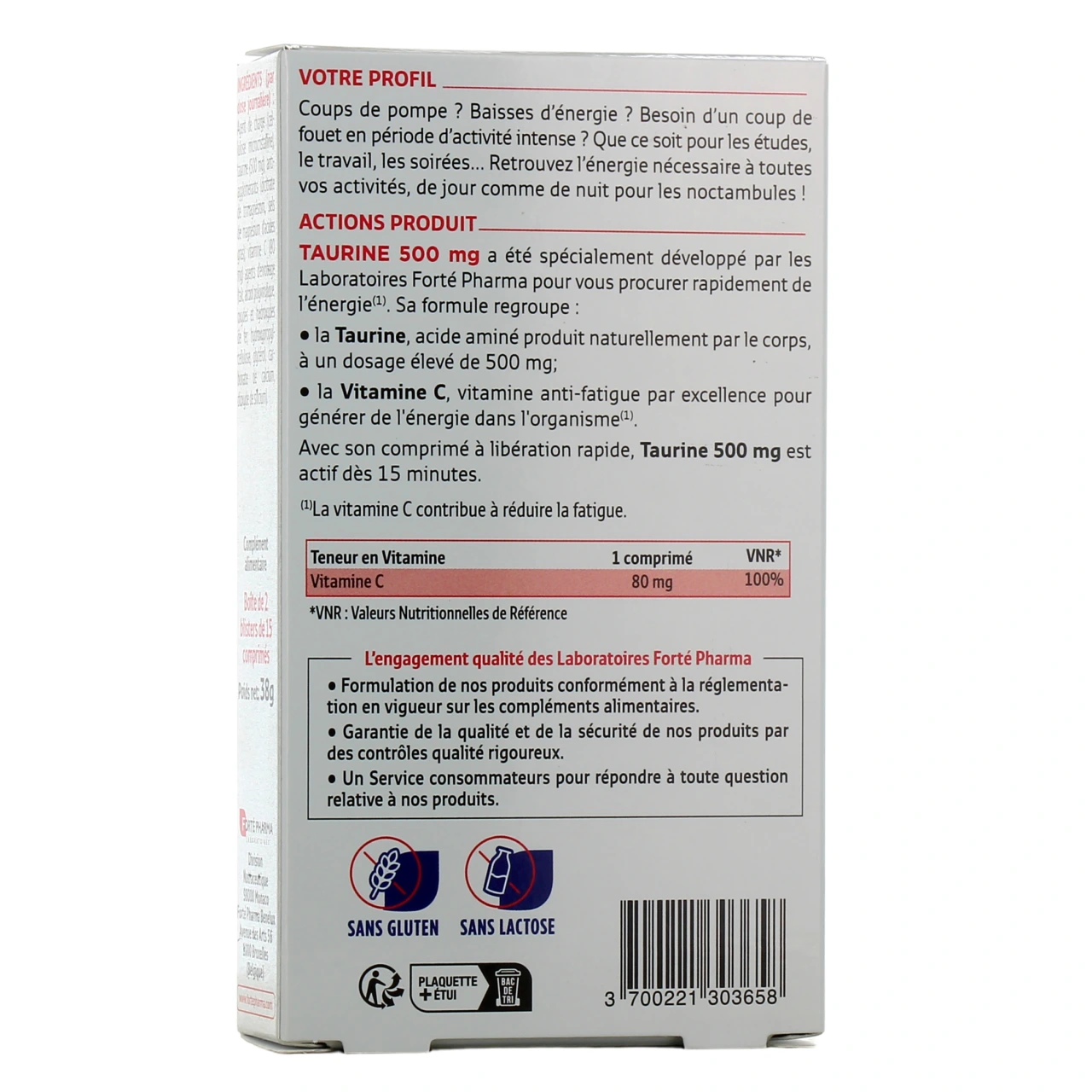Forté Pharma Taurine - Vue 3