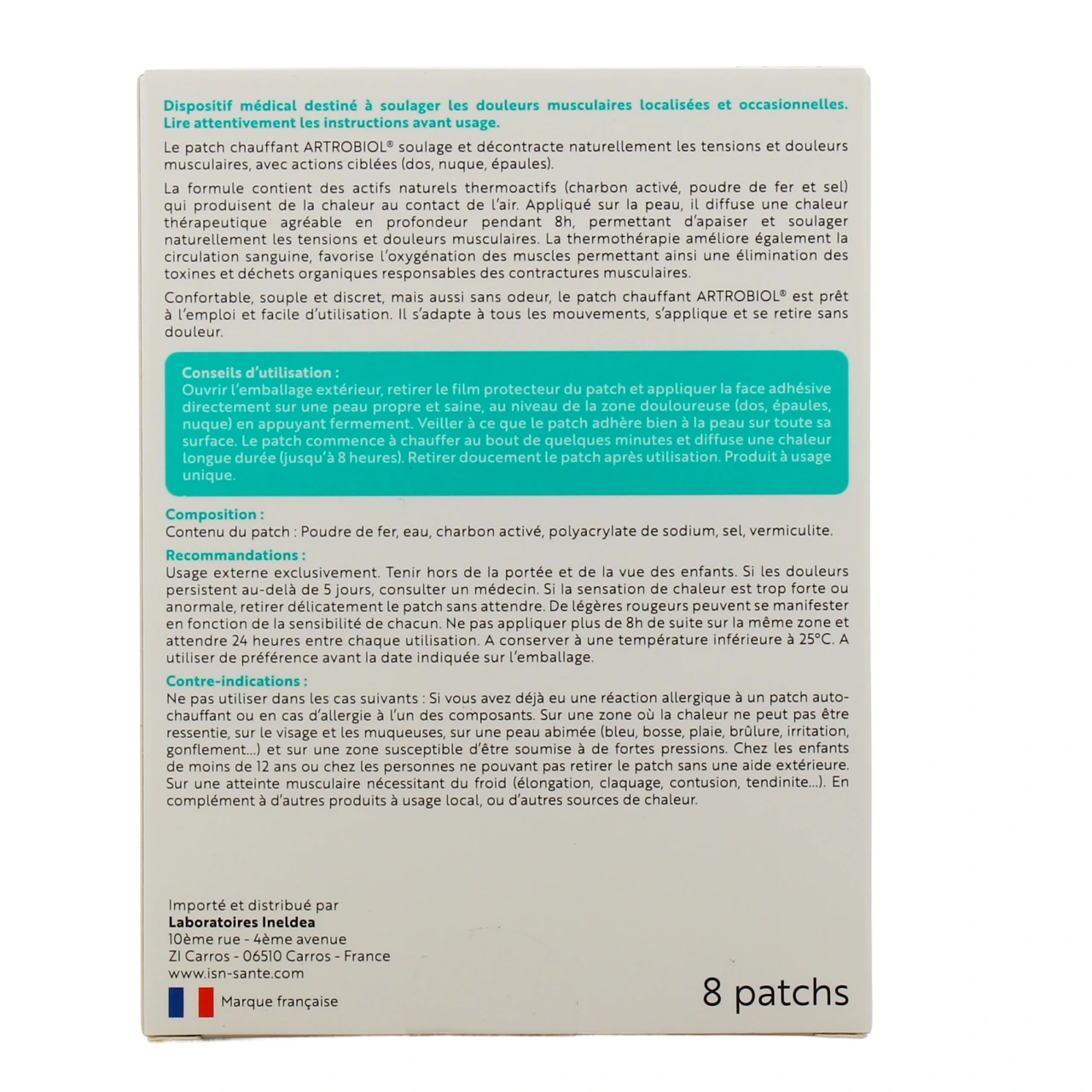 Ineldea Artrobiol Patchs Chauffants - Vue 3