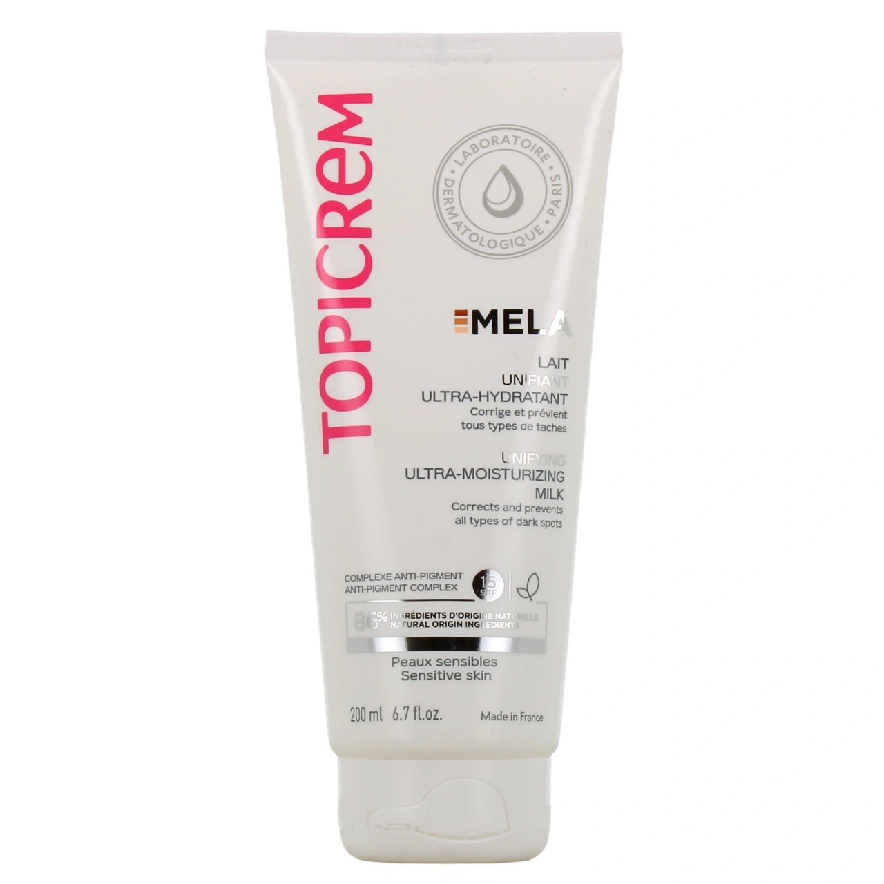 Topicrem Mela Lait Unifiant Ultra-Hydratant SPF 15 - Vue 2