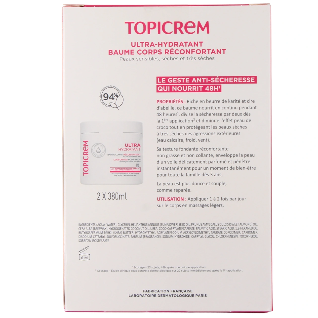 Topicrem Ultra Hydratant Baume Corps Réconfortant - Vue 3