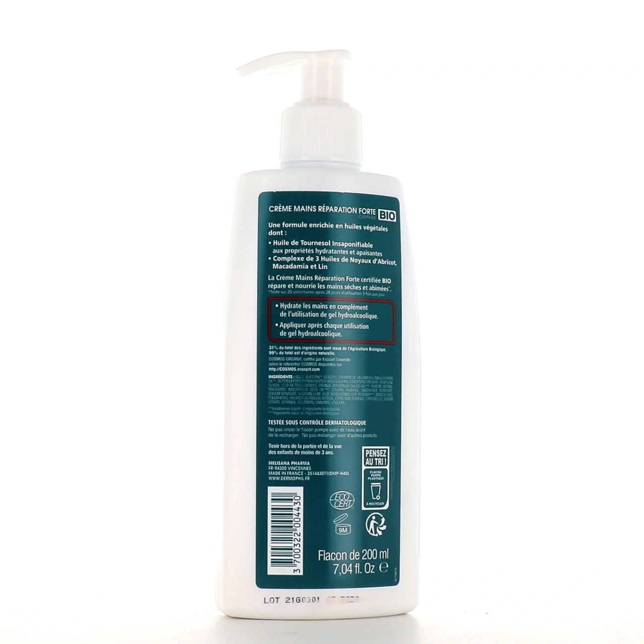 Dermophil Crème Mains Réparation Forte Bio - Vue 2