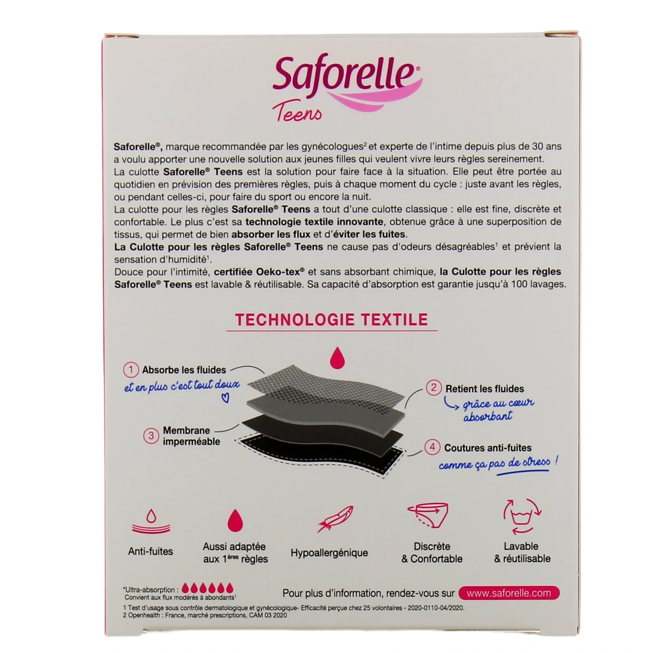 Saforelle Teens Culotte pour les Règles Ado - Vue 6