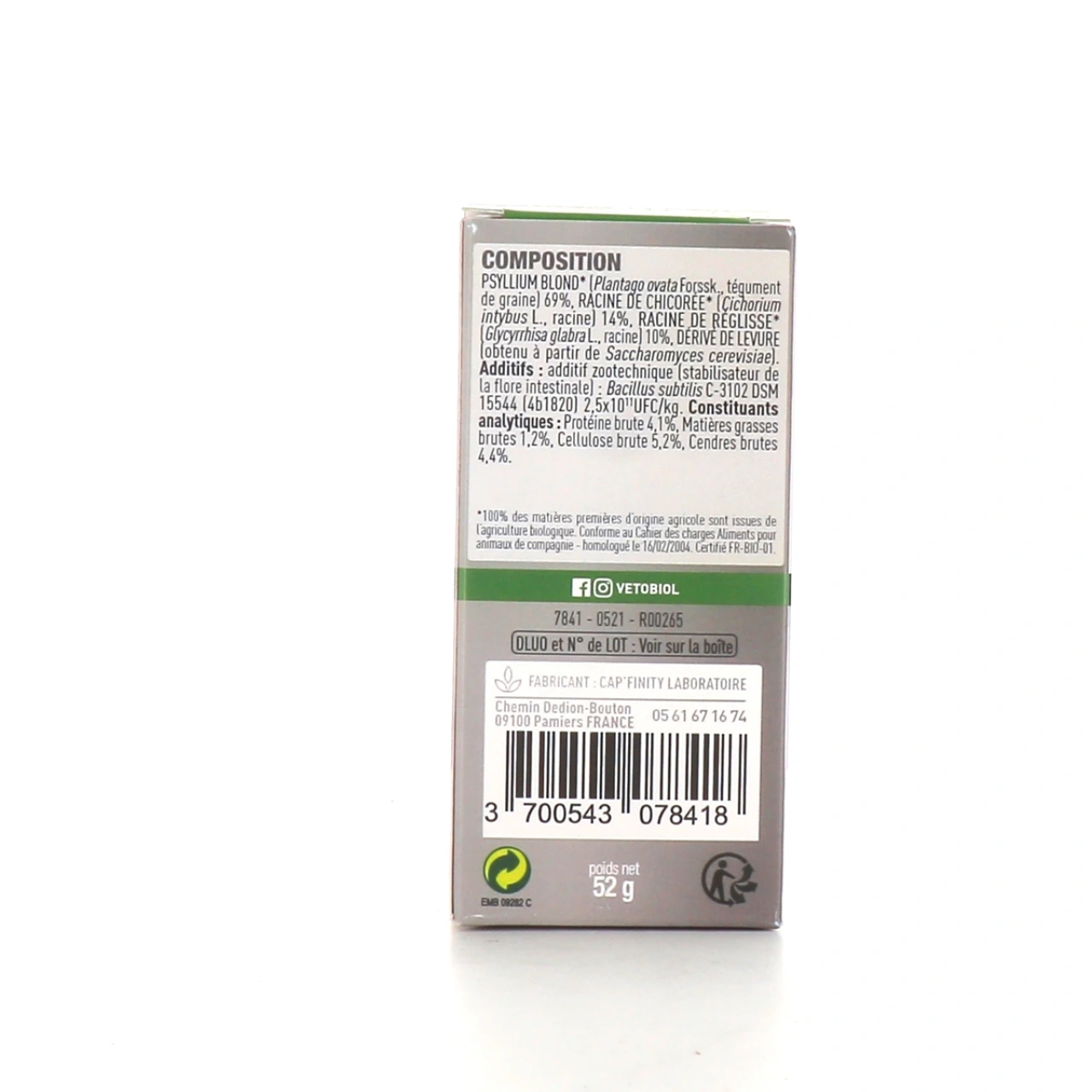 Vétobiol Bio Probiotiques Stimul'Intestin - Vue 4