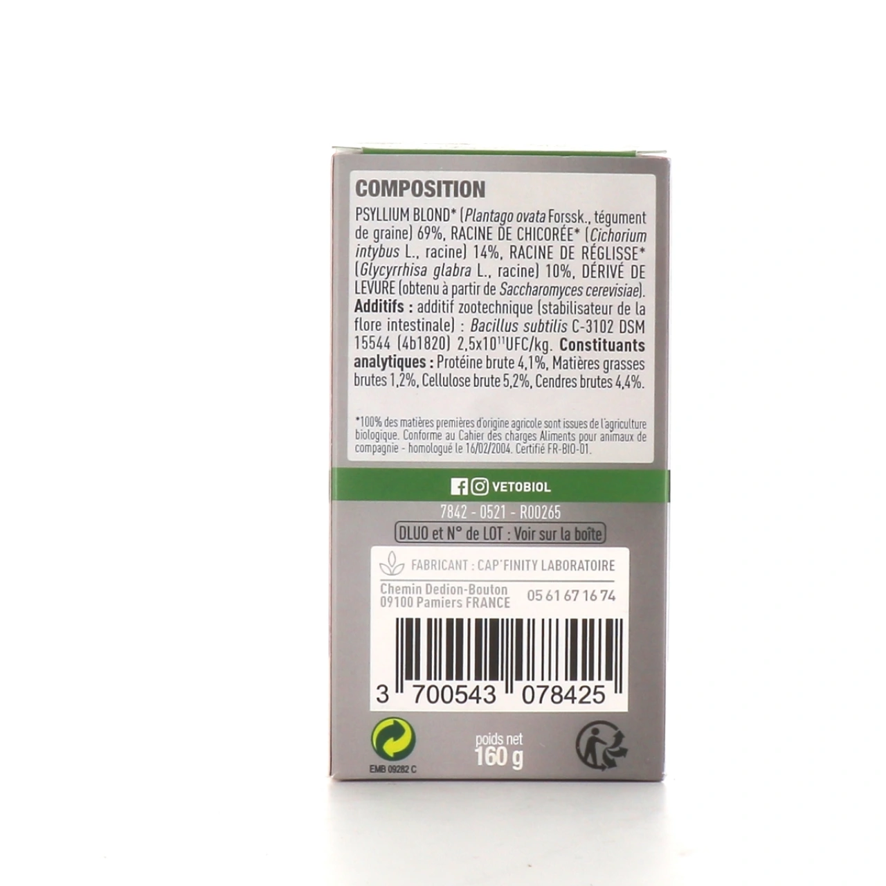 Vétobiol Bio Probiotiques Stimul'Intestin - Vue 2