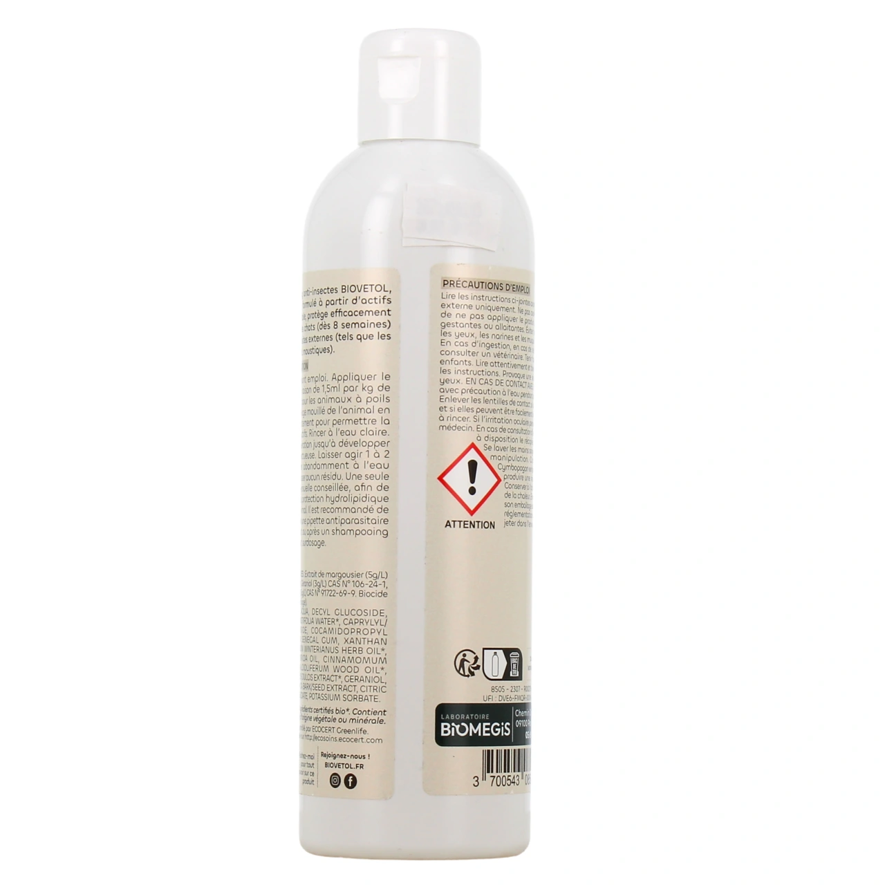 Biovetol Shampooing Anti Insectes Bio - Vue 3