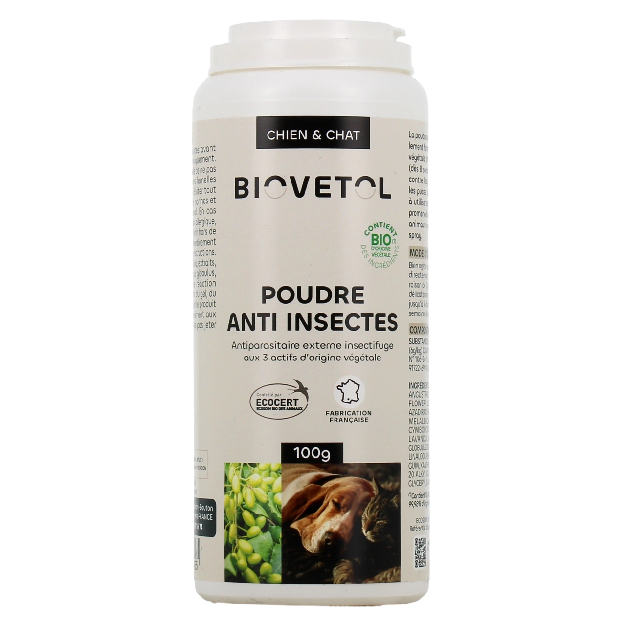 Biovetol Poudre Anti-Insectes Bio Chien & Chat - Vue 2