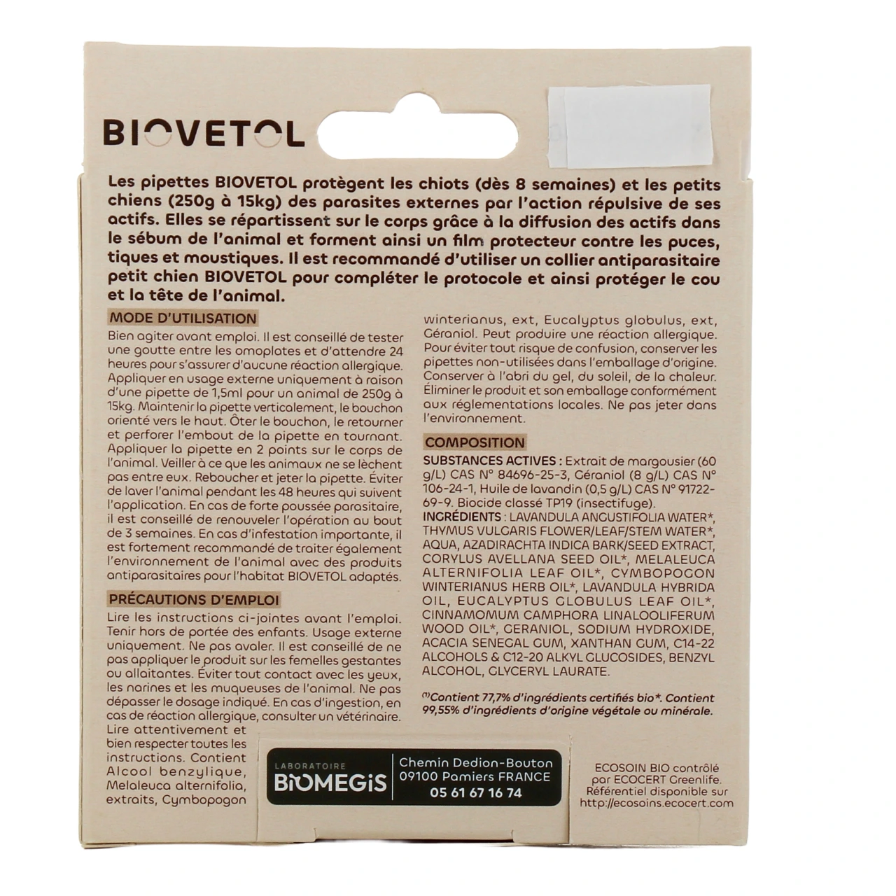 Biovetol Antiparasitaire Pipettes Chien - Vue 6