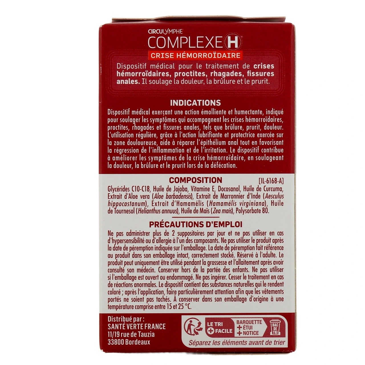 Circulymphe Complexe H Suppositoires Crise Hémorroïdaire - Vue 3