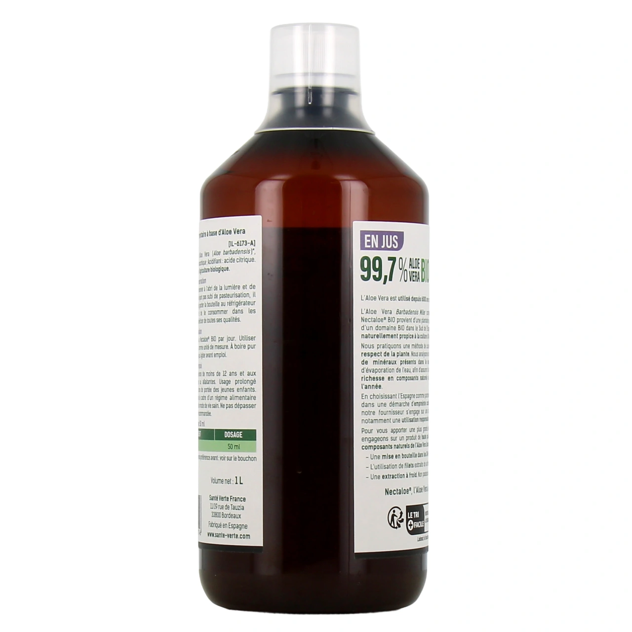 Santé Verte Nectaloe Jus à boire 99,7% d'Aloe Vera - Vue 3