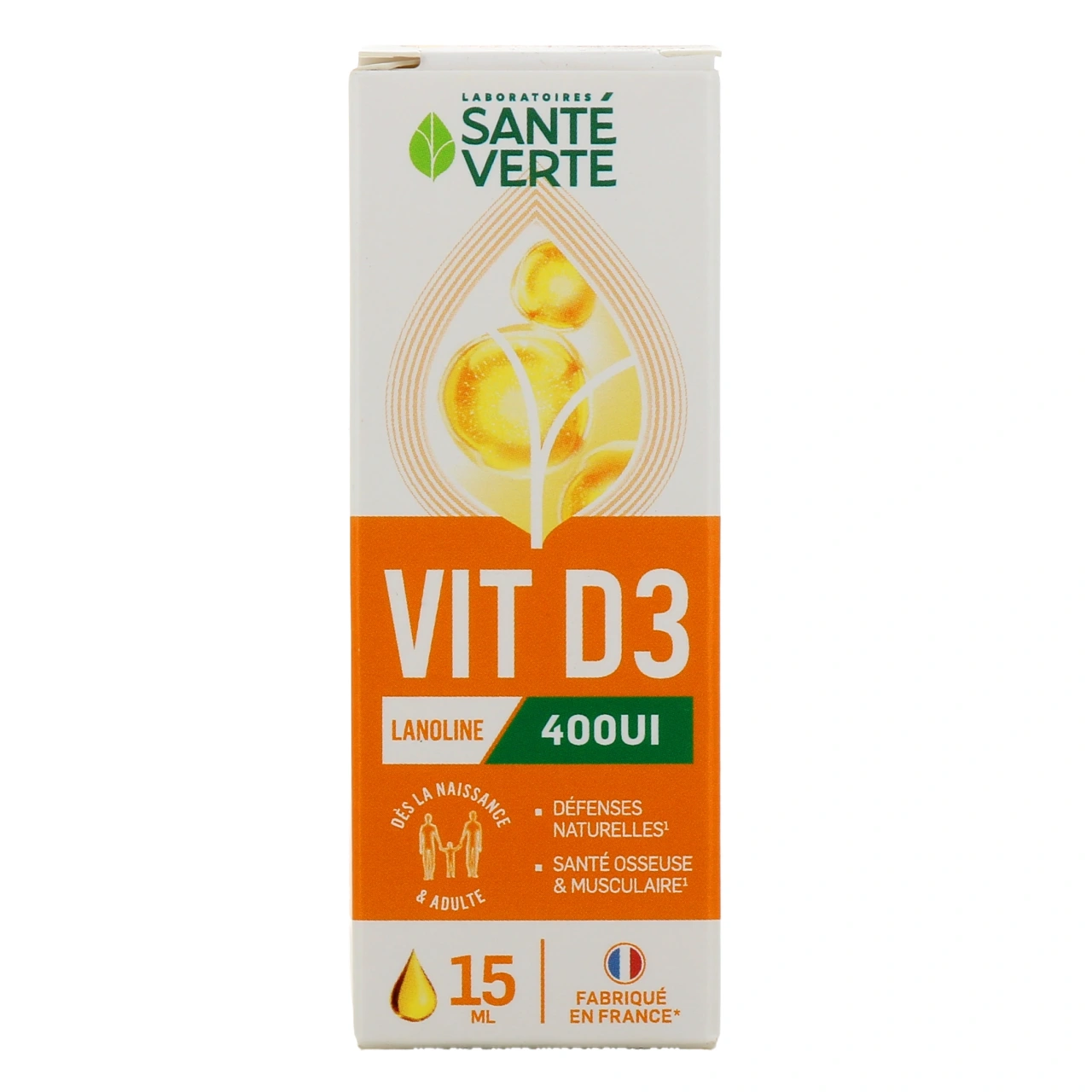 Santé Verte Vitamine D3 400UI Défenses naturelles - Vue 2