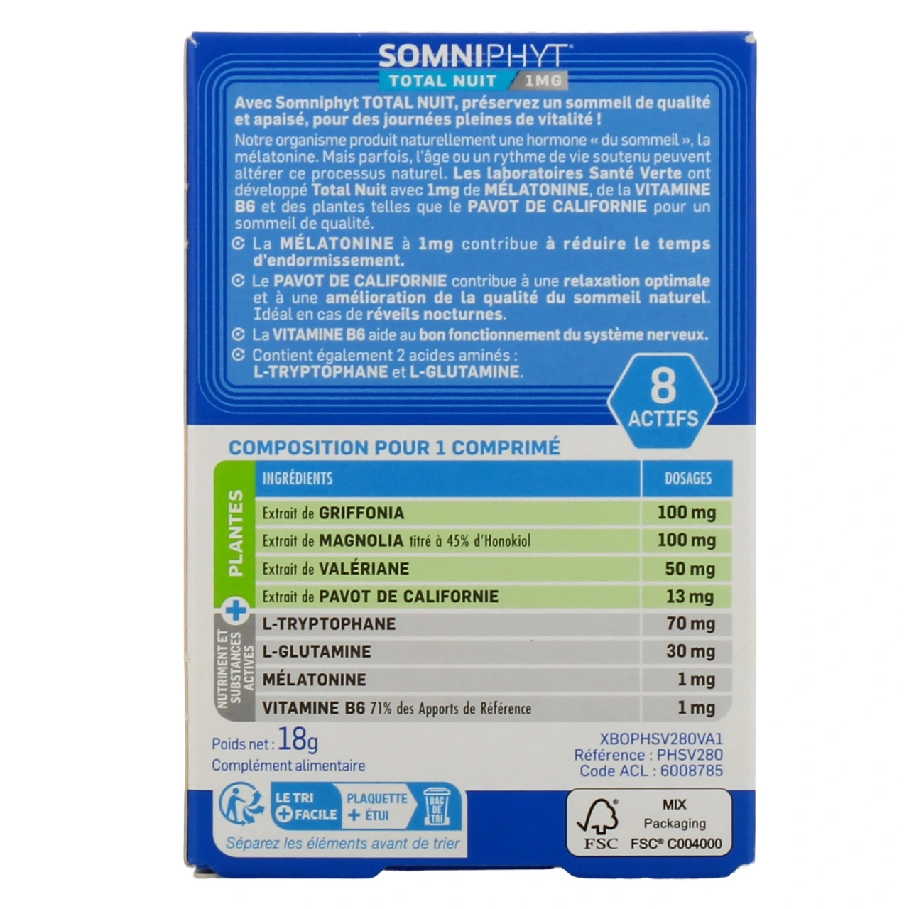 Somniphyt Total Nuit 1mg - Vue 3