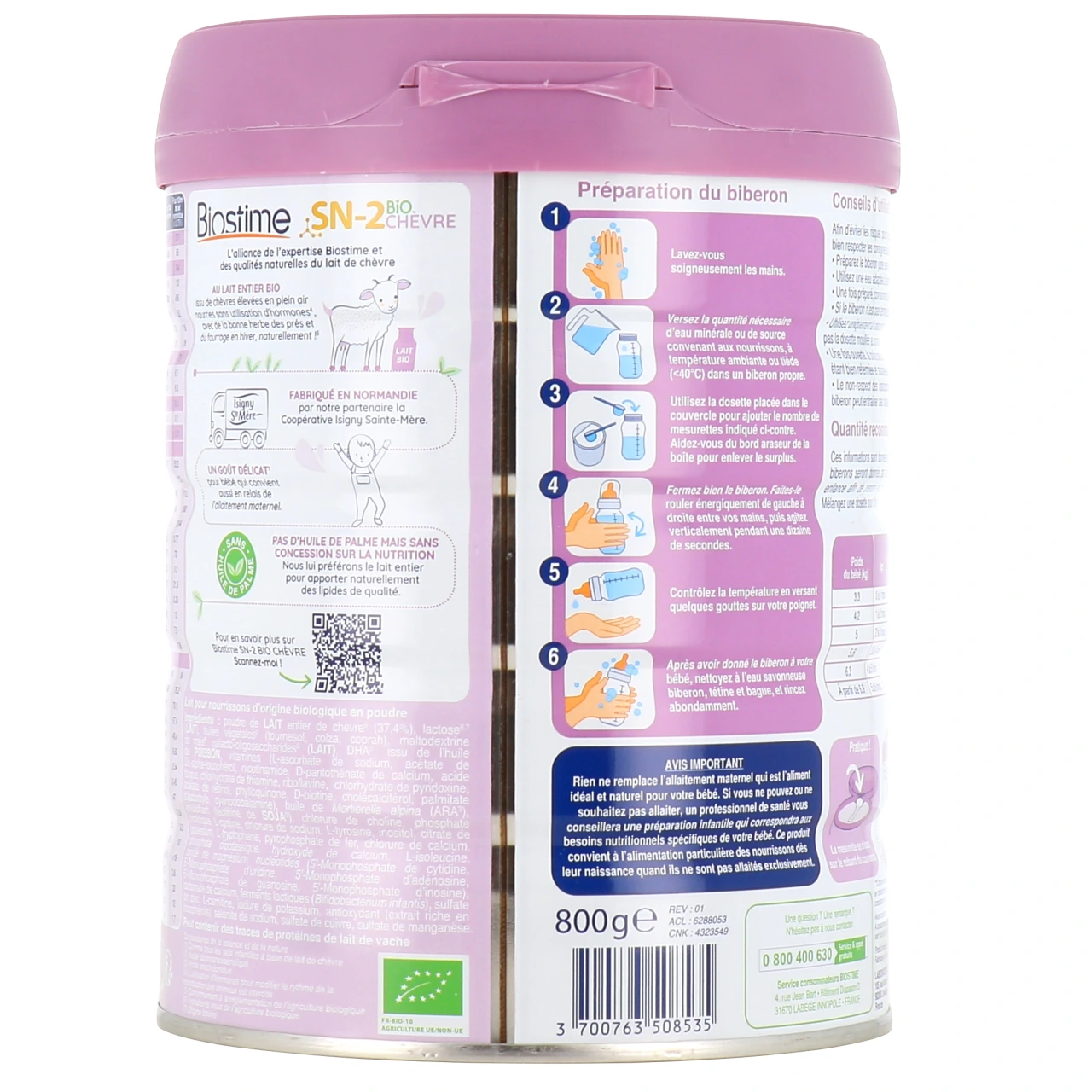 Biostime Lait de chèvre Bio 1er âge - Vue 3