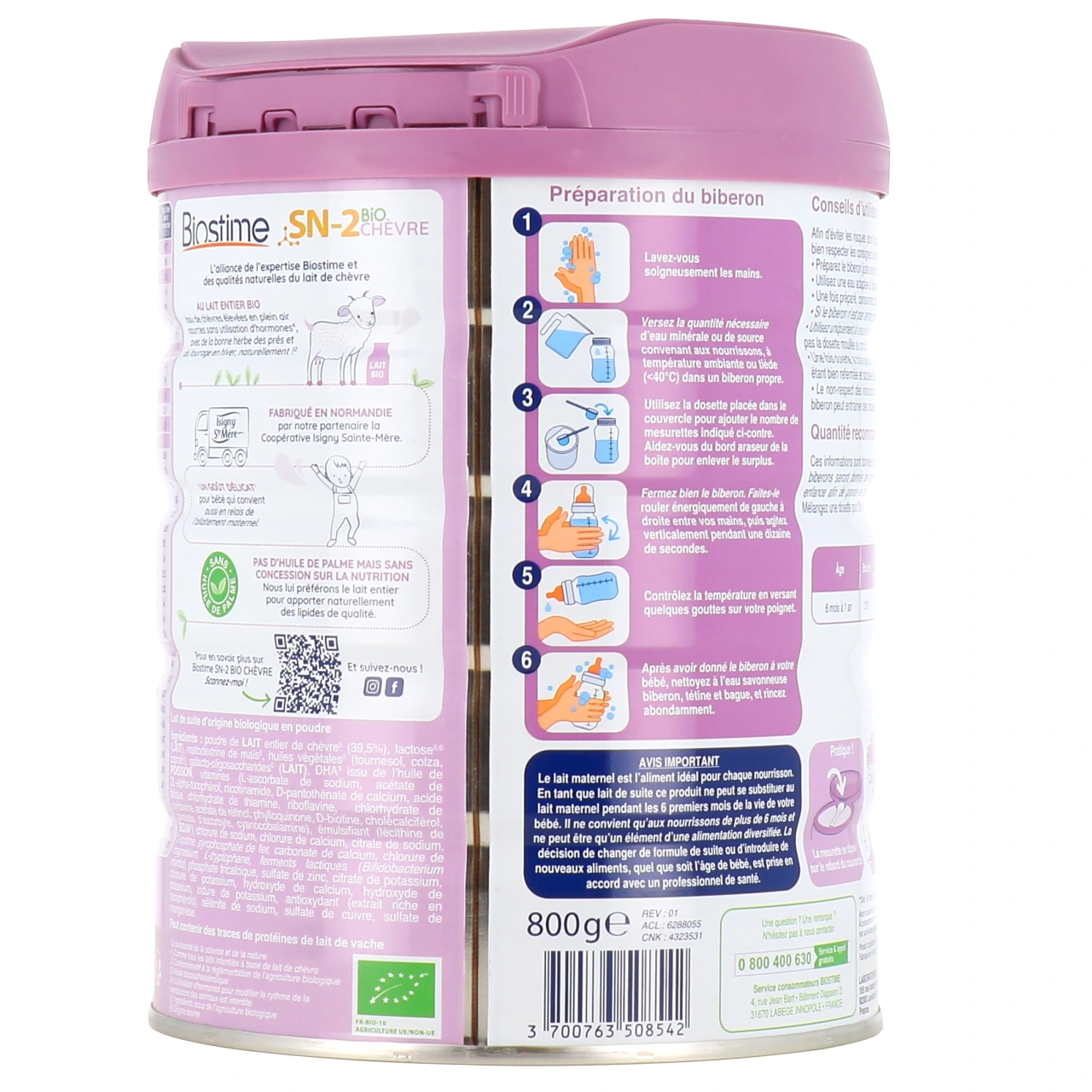 Biostime Lait de chèvre Bio 2eme âge - Vue 3