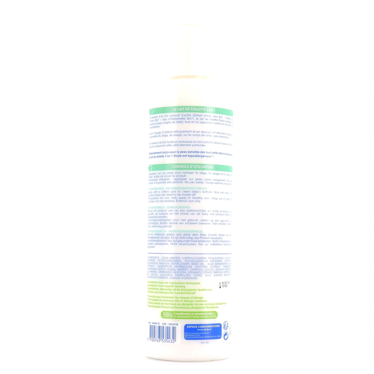Dodie Lait de toilette 3 en 1 - Vue 2