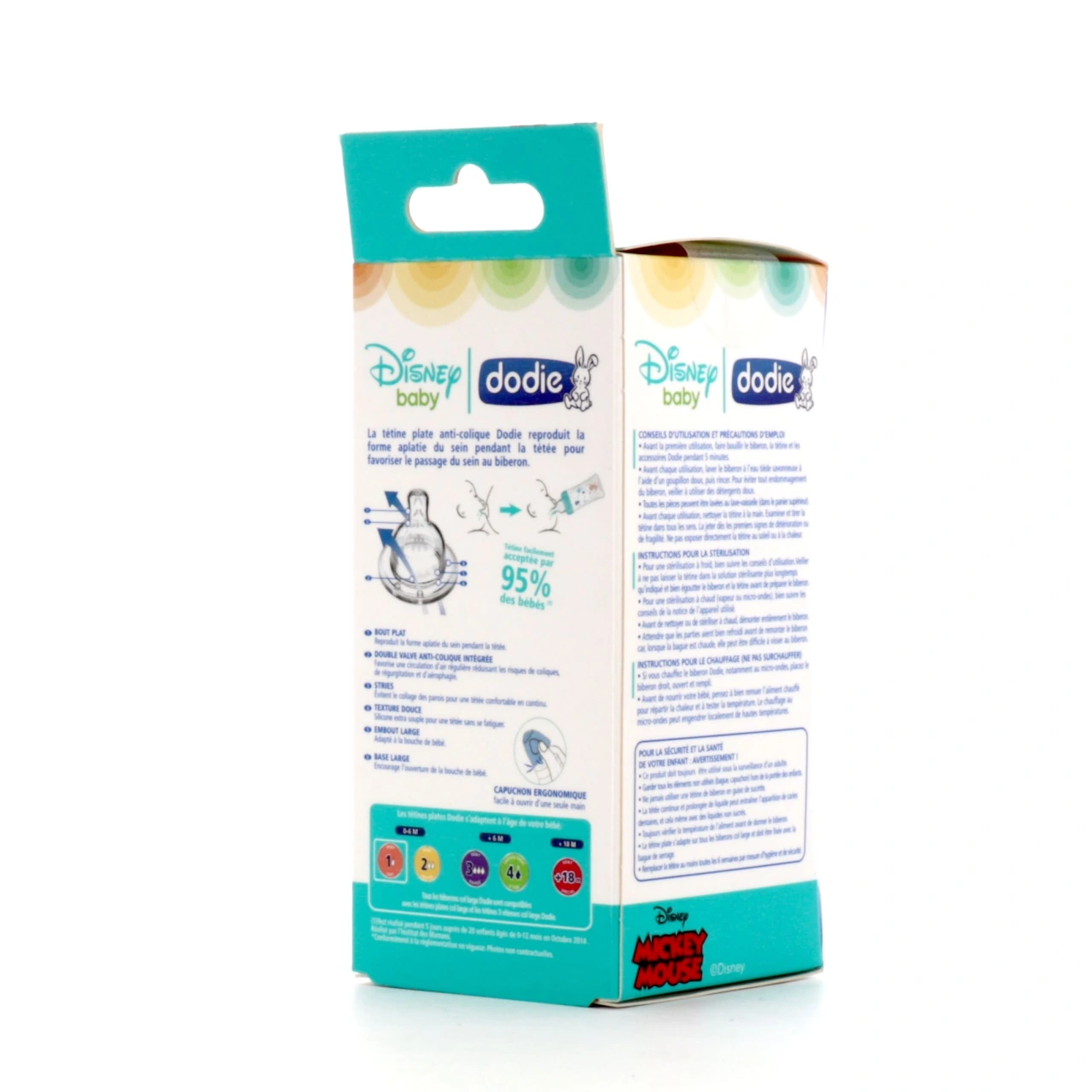 Dodie Biberon Tétine Plate Anti-Colique - Vue 5