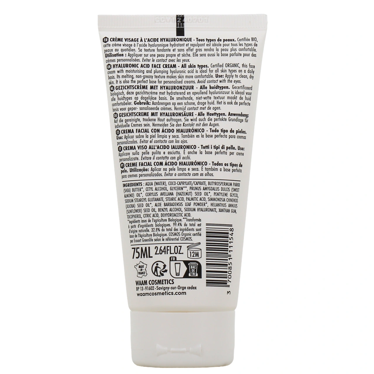 Waam Crème Visage à l'Acide Hyaluronique Bio - Vue 3