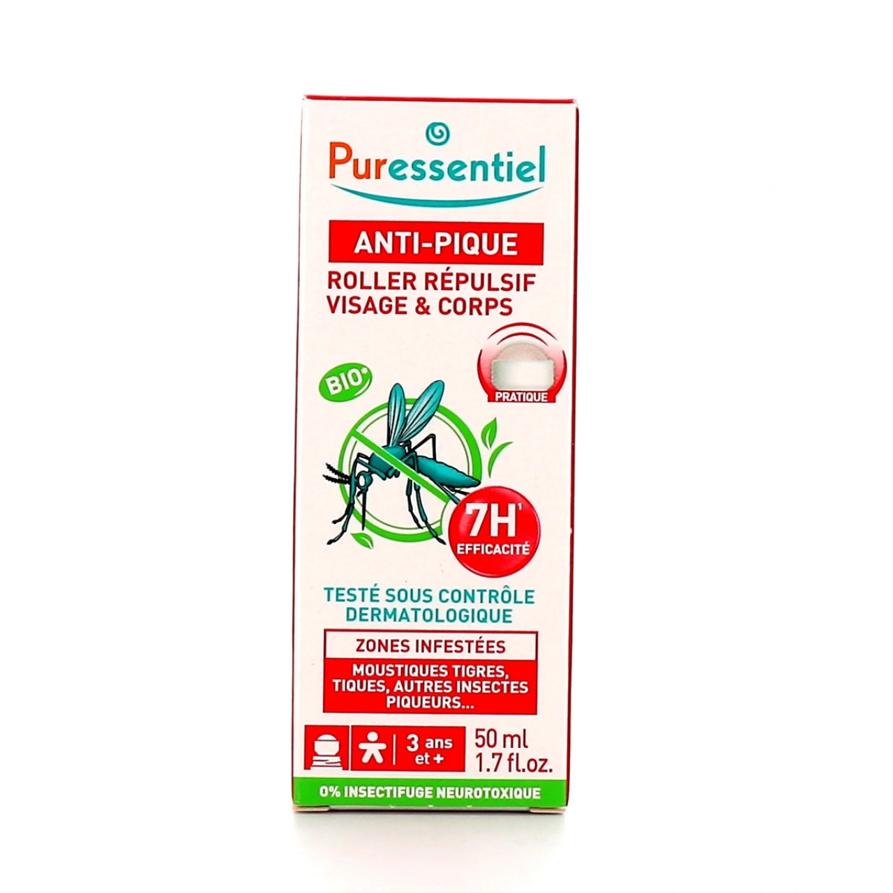 Puressentiel Anti-Pique Roller Répulsif Bio Visage & Corps - Puressentiel