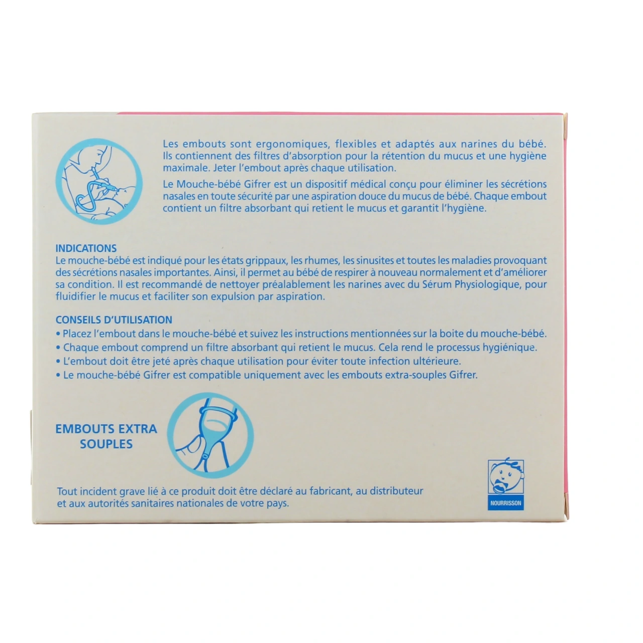 Gifrer Embouts jetables pour mouche bébé Physiologica - Vue 5