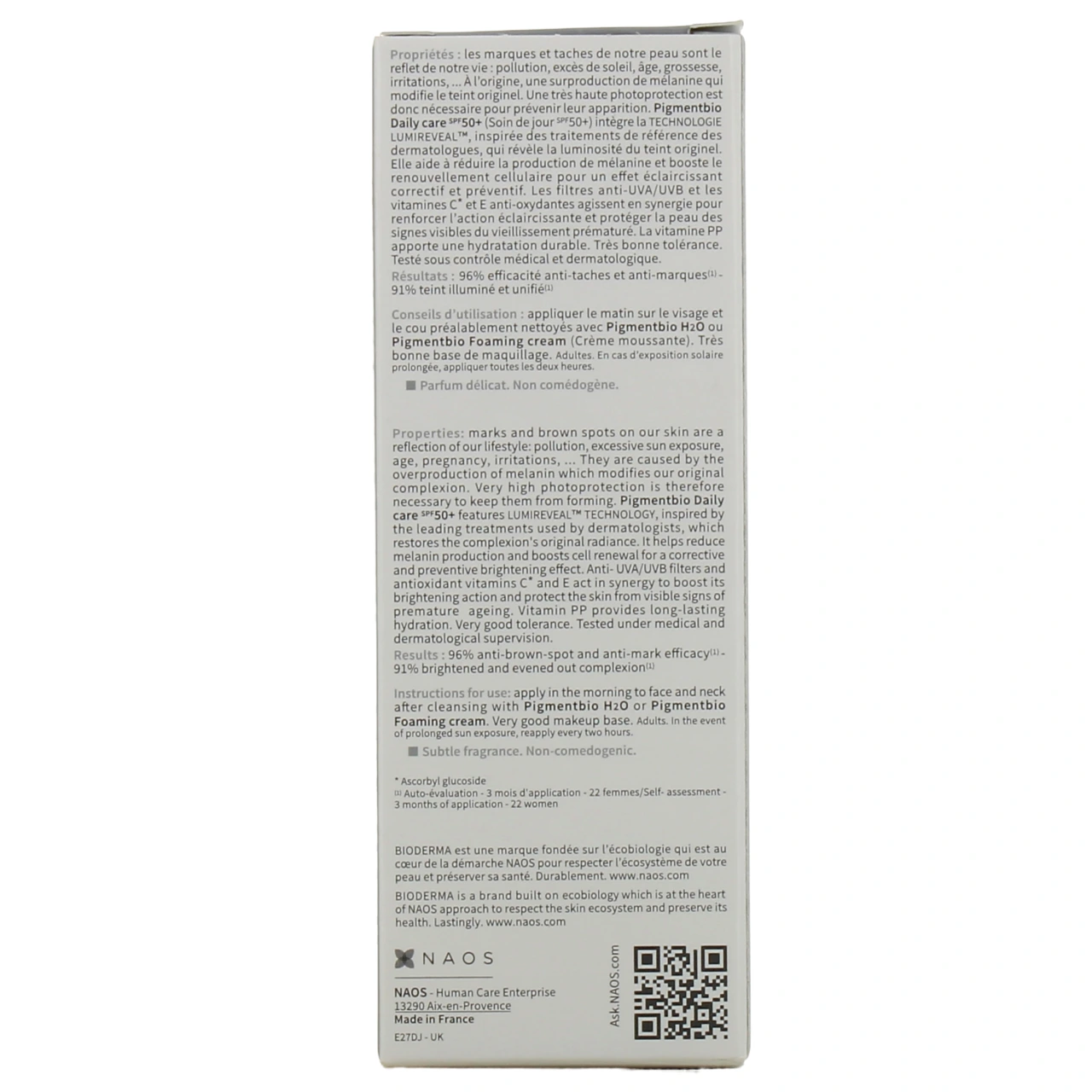 Bioderma Pigmentbio Daily Care SPF50+ - Vue 3