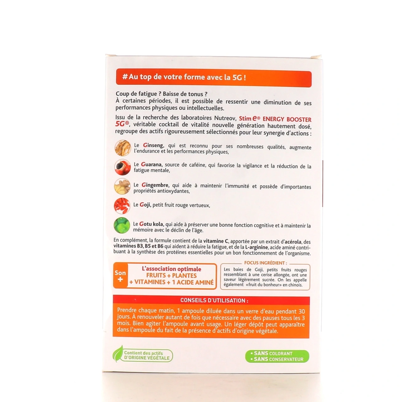 Nutreov Stim E Energy Booster 5G - Vue 4