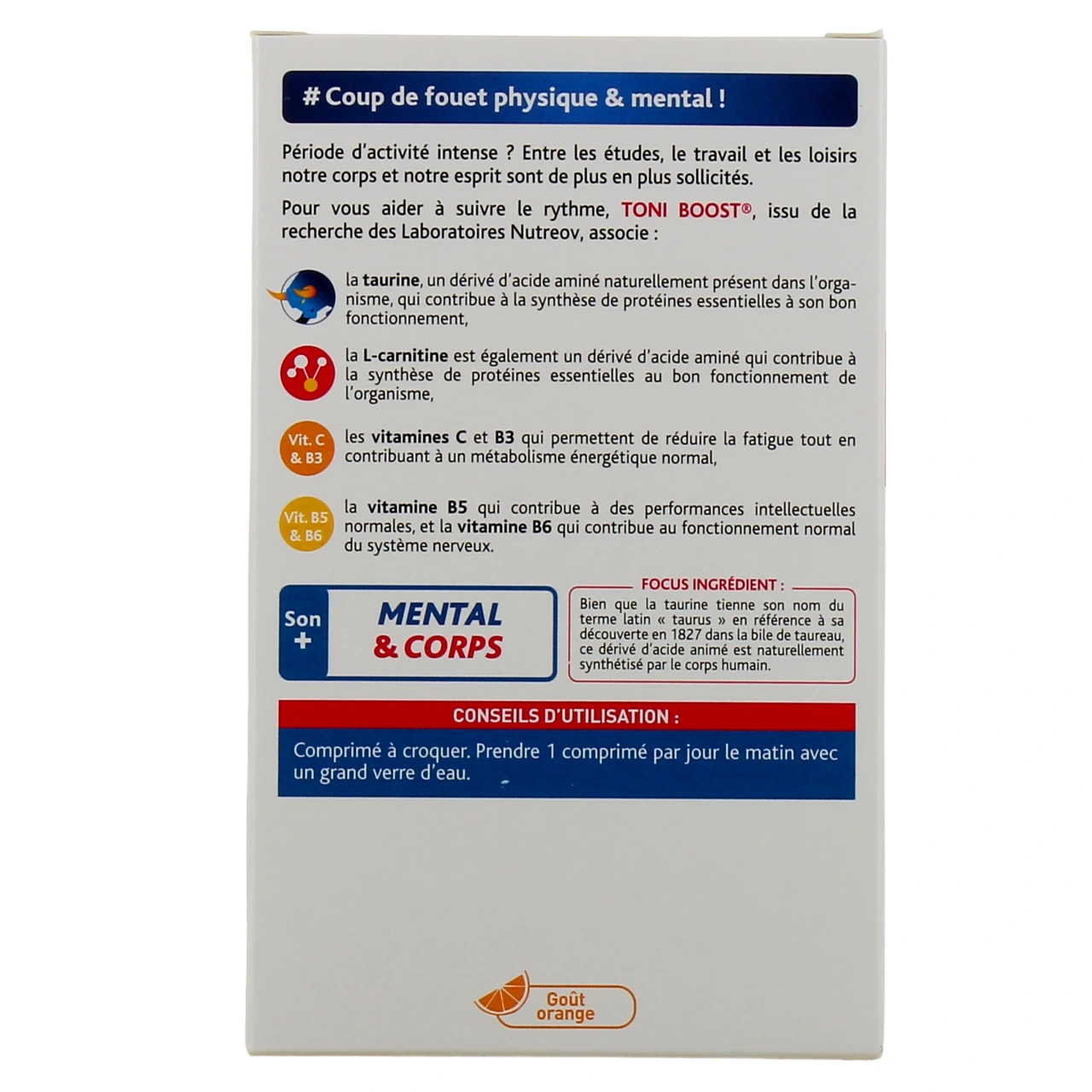 Nutreov ToniBoost Taurine Max - Vue 3