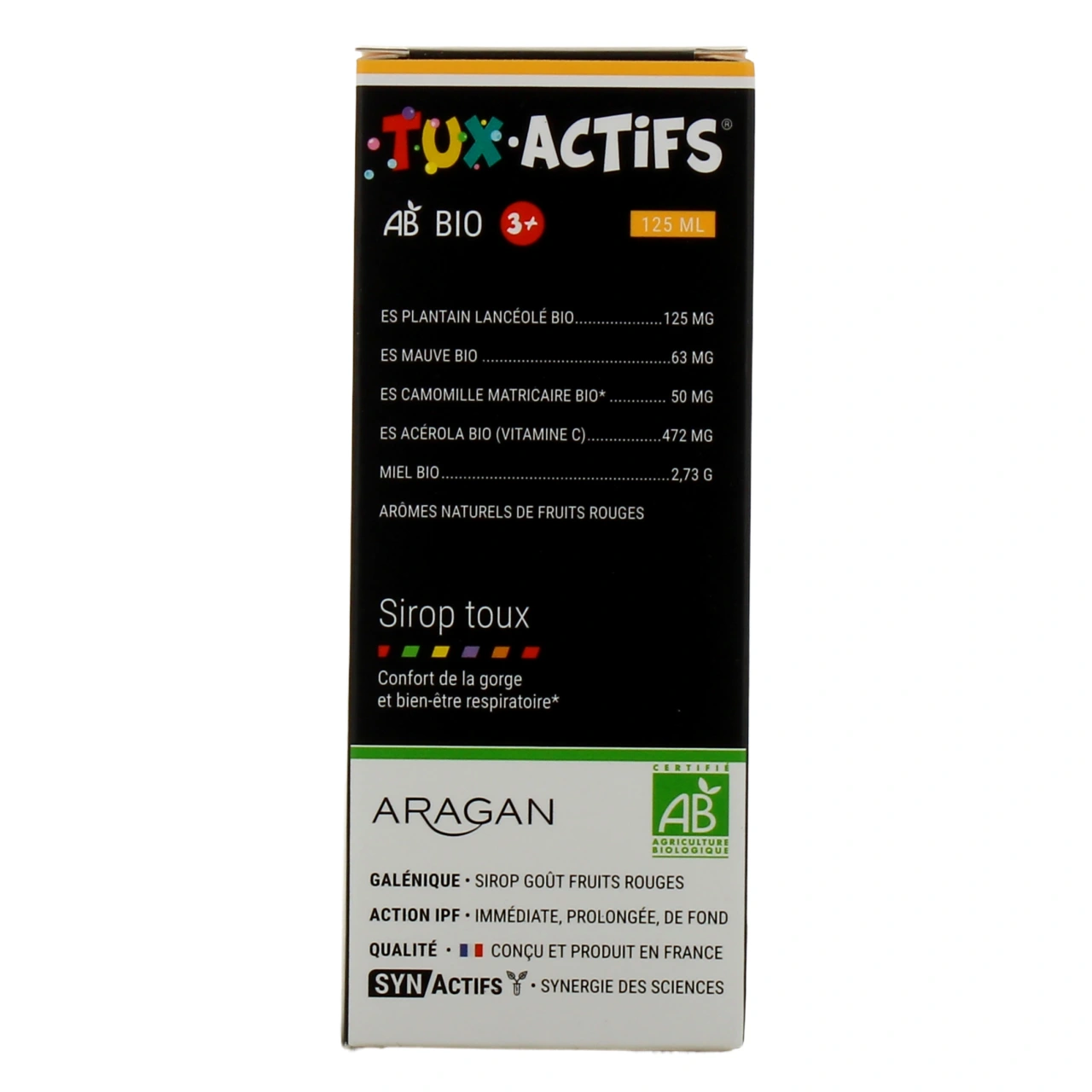 Synactifs Tux Actifs Sirop Toux Bio 3+ - Vue 2