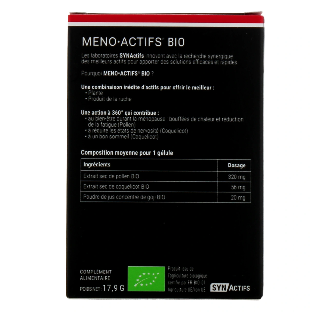 Synactifs Meno Actifs Bio Ménopause - Vue 3