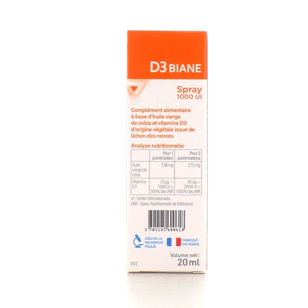 Pileje D3 Biane Spray 1000 UI - Vue 2
