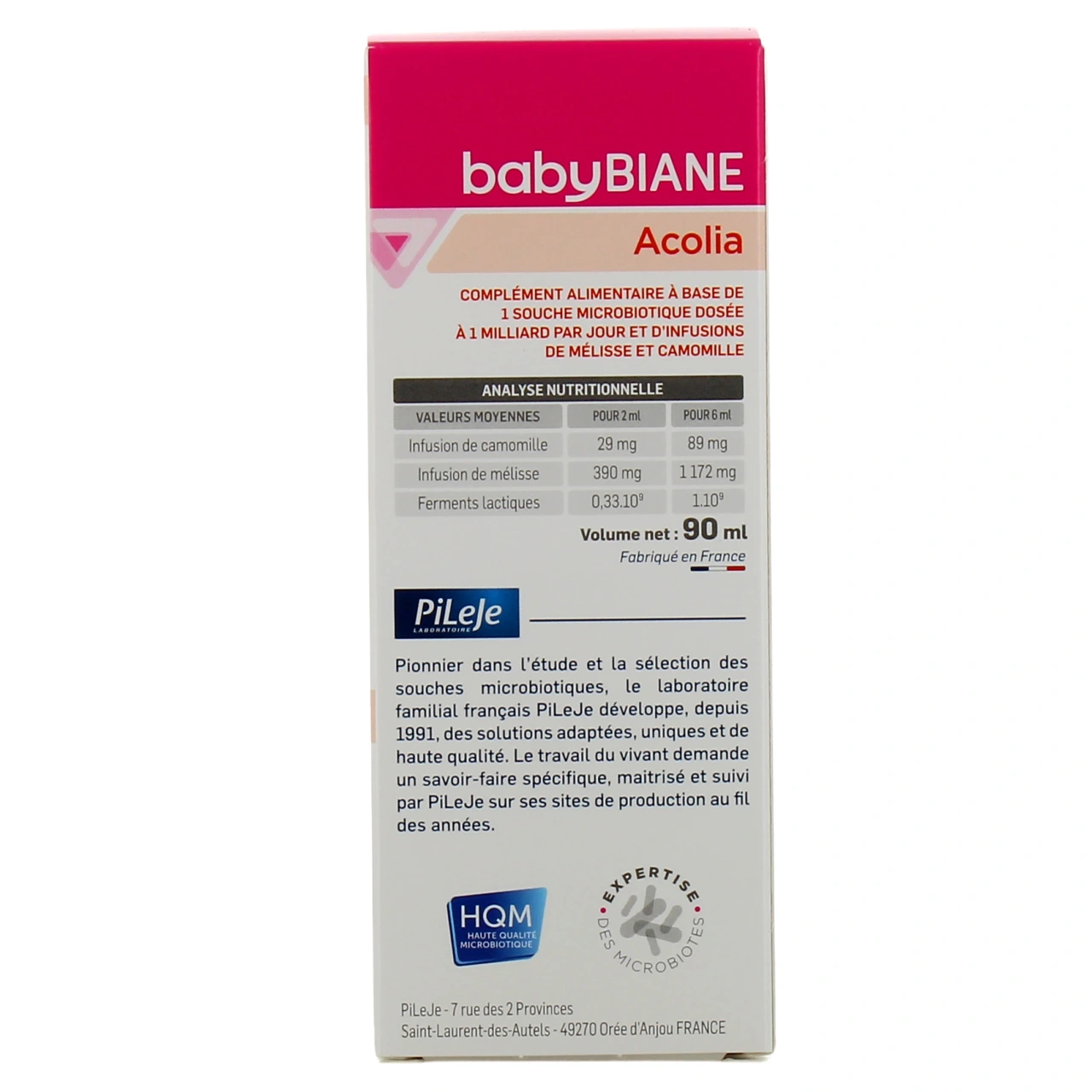 Pileje Babybiane Acolia - Vue 3