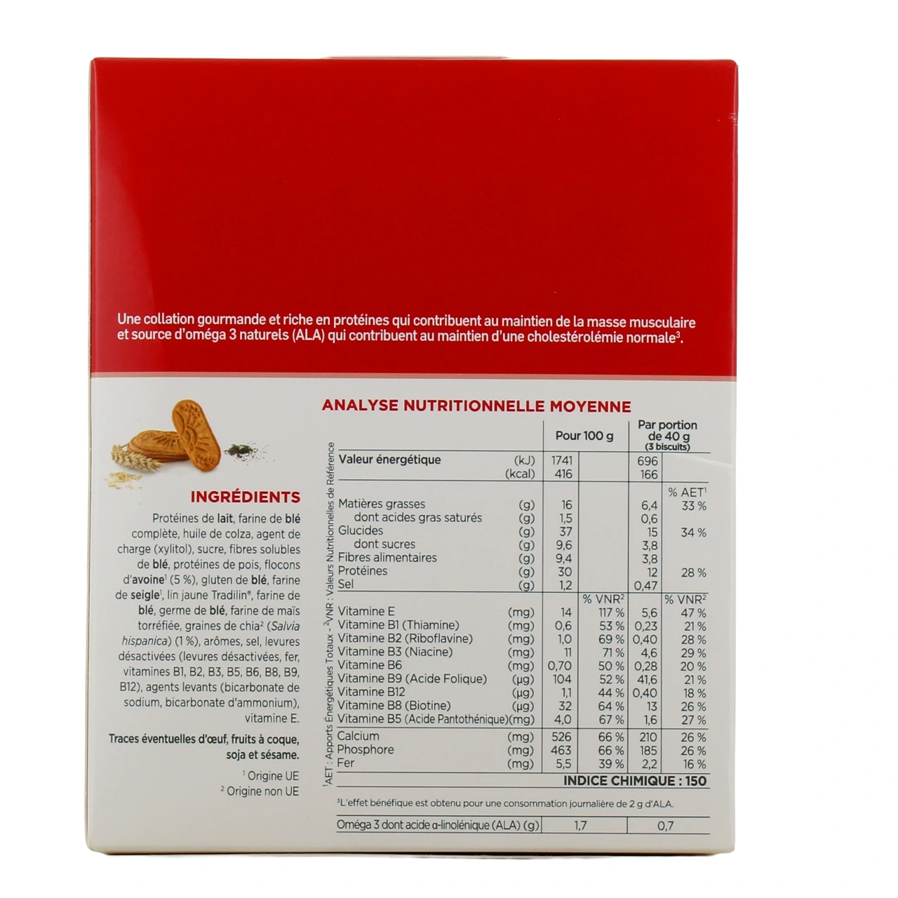 Insudiet Biscuits Flocons d'Avoine et Graines de Chia - Vue 3