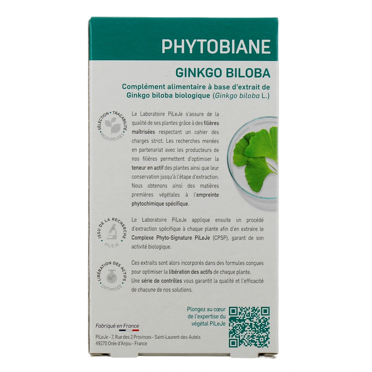 Phytobiane Ginkgo Biloba - Vue 3
